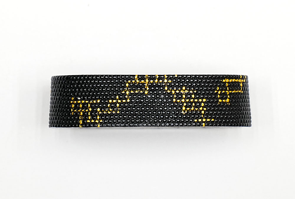 Fuchi-Kashira: Kasuri Pattern, Mumei — 2 of 4