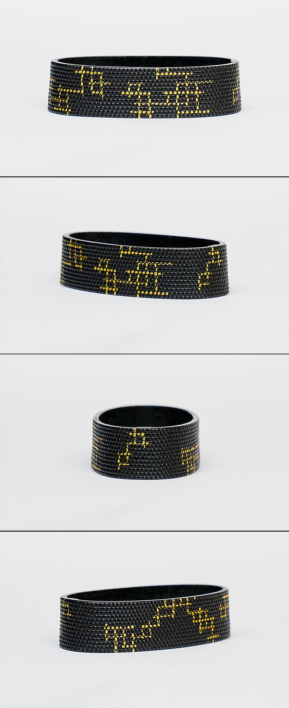Fuchi-Kashira: Kasuri Pattern, Mumei — 4 of 4