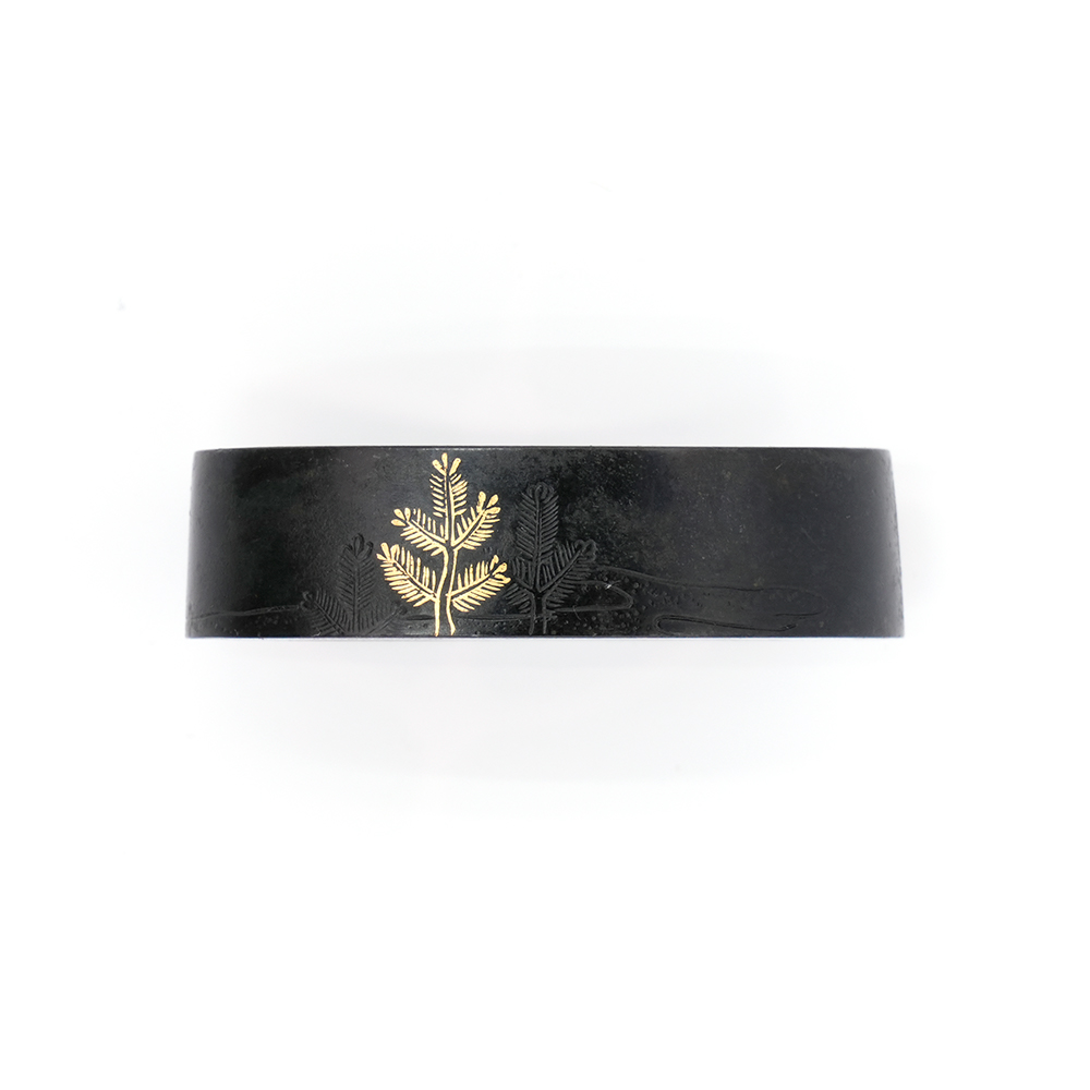 Fuchi Kashira: Pine Tree Design, Mumei — 1 of 10