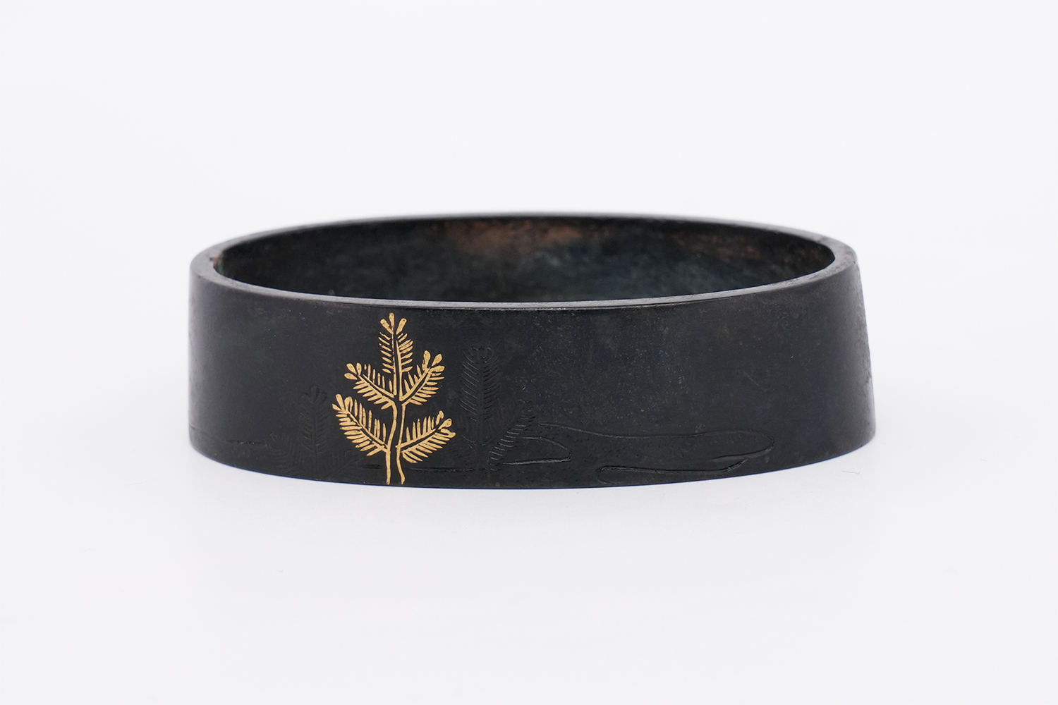 Fuchi Kashira: Pine Tree Design, Mumei — 3 of 10