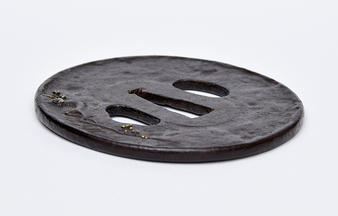 Tsuba: Moon and Old Plum Tree Design, Mumei (Aizu Shoami) — 8 of 10