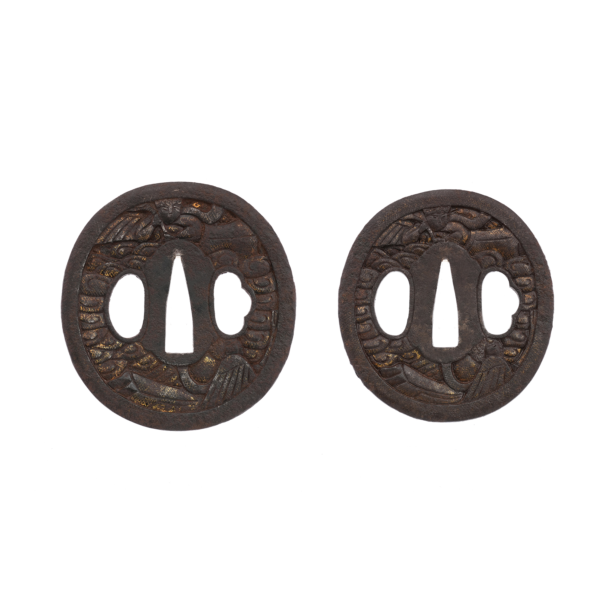 Daisho Tsuba with Indeterminate Design, Mumei — 4 of 17