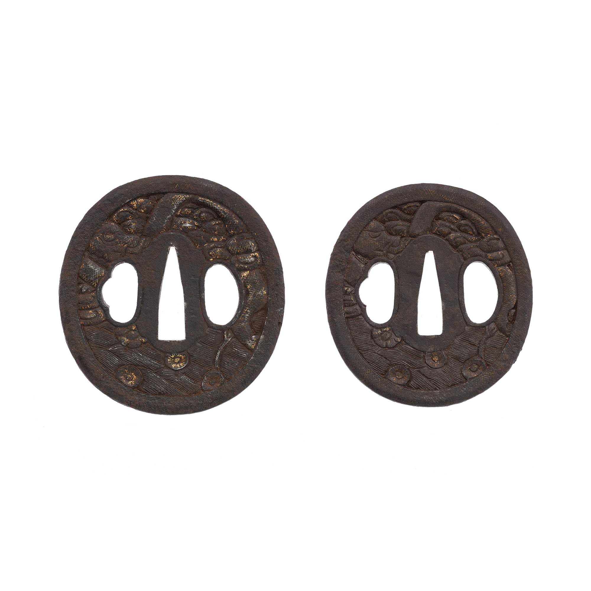 Daisho Tsuba with Indeterminate Design, Mumei — 5 of 17