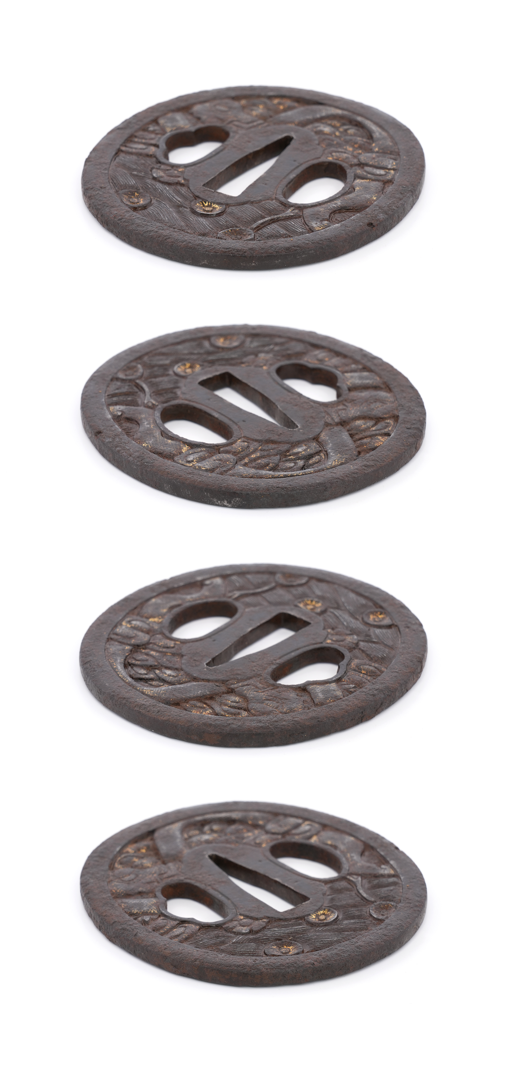 Daisho Tsuba with Indeterminate Design, Mumei — 11 of 17