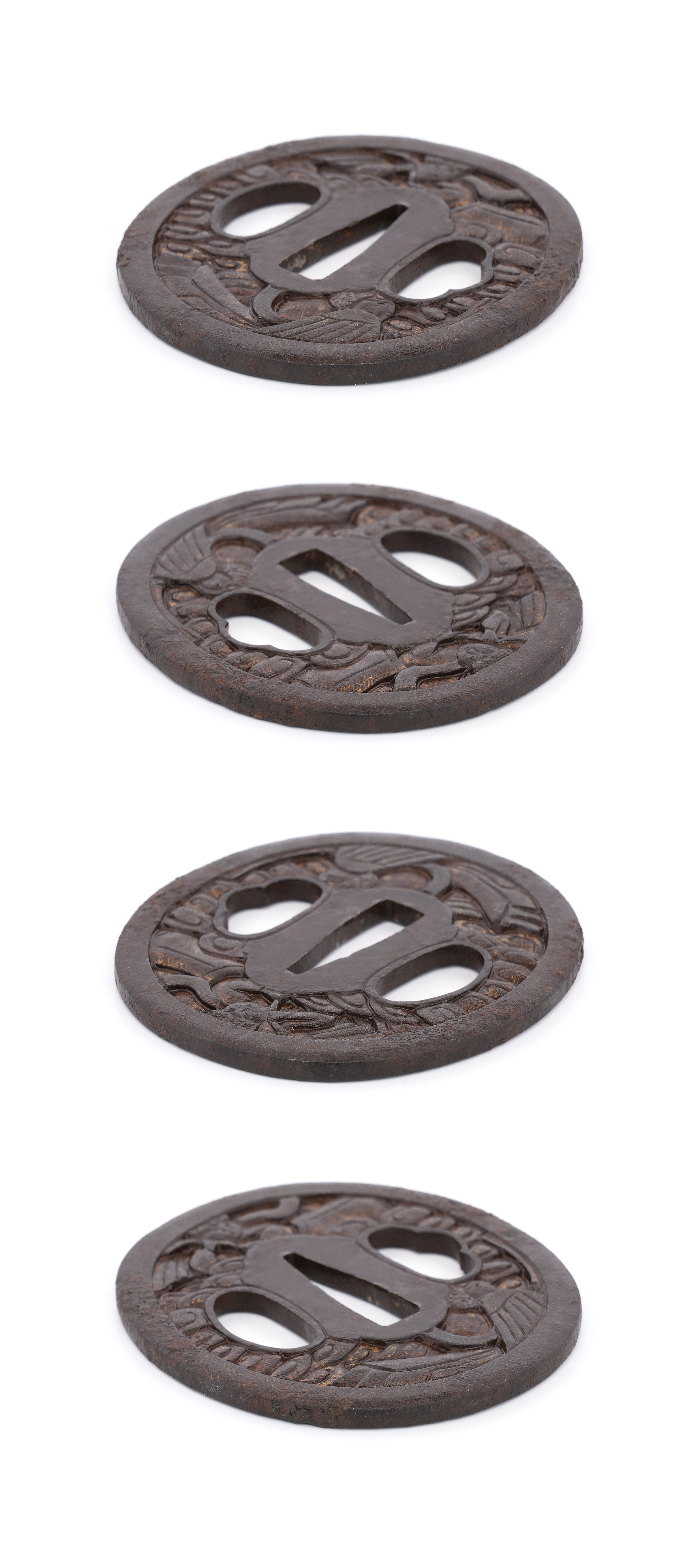Daisho Tsuba with Indeterminate Design, Mumei — 16 of 17