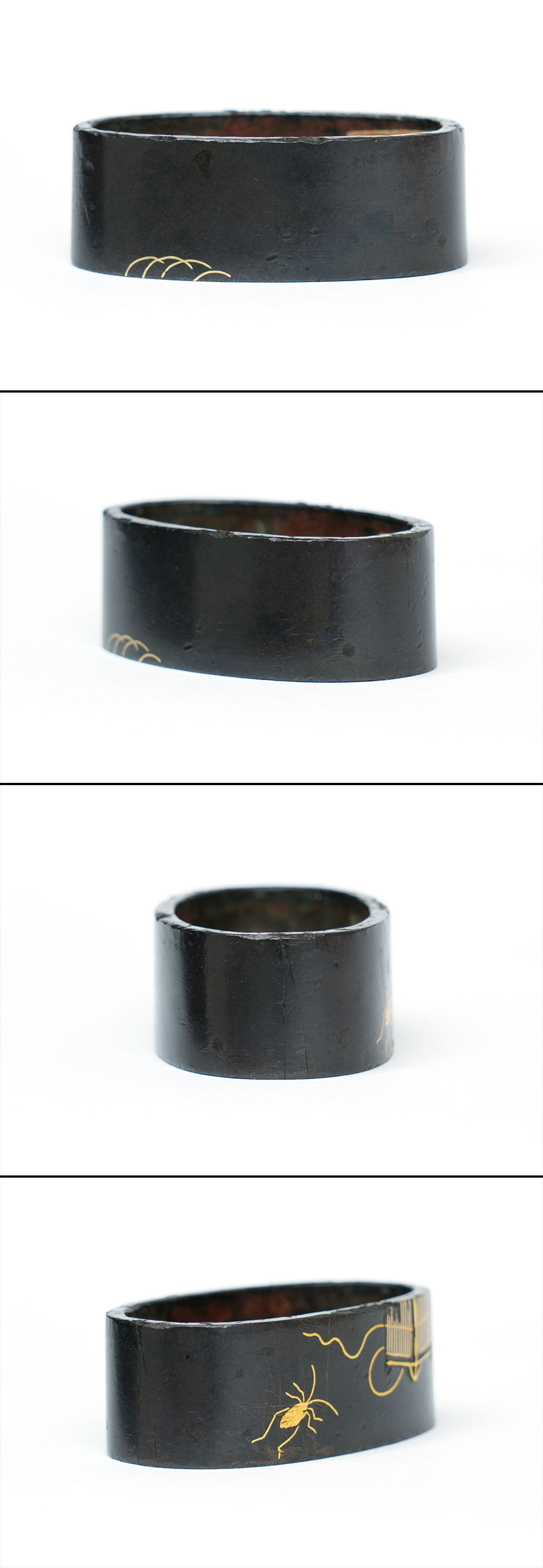 Fuchi-Kashira with Cricket in Insect Cage Design by Echizen Daijo — 6 of 8