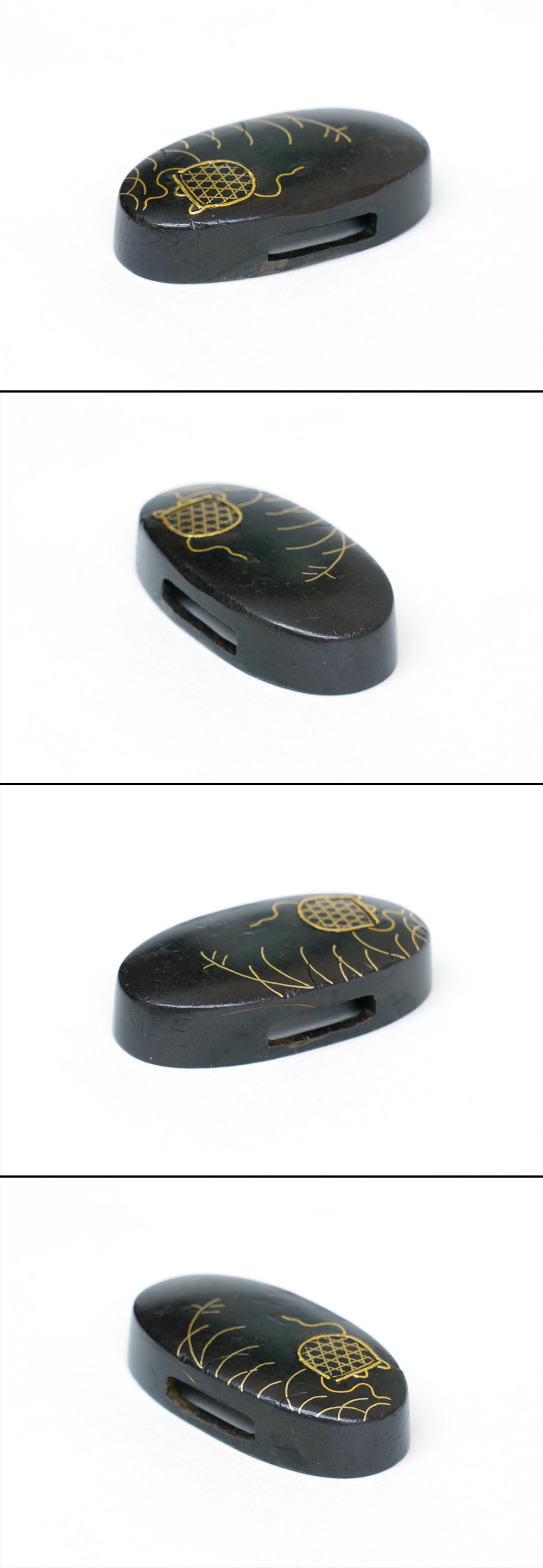 Fuchi-Kashira with Cricket in Insect Cage Design by Echizen Daijo — 8 of 8
