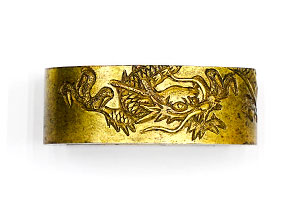 Fuchi-Kashira with Dragon Design, Soyo Saku — 1 of 5
