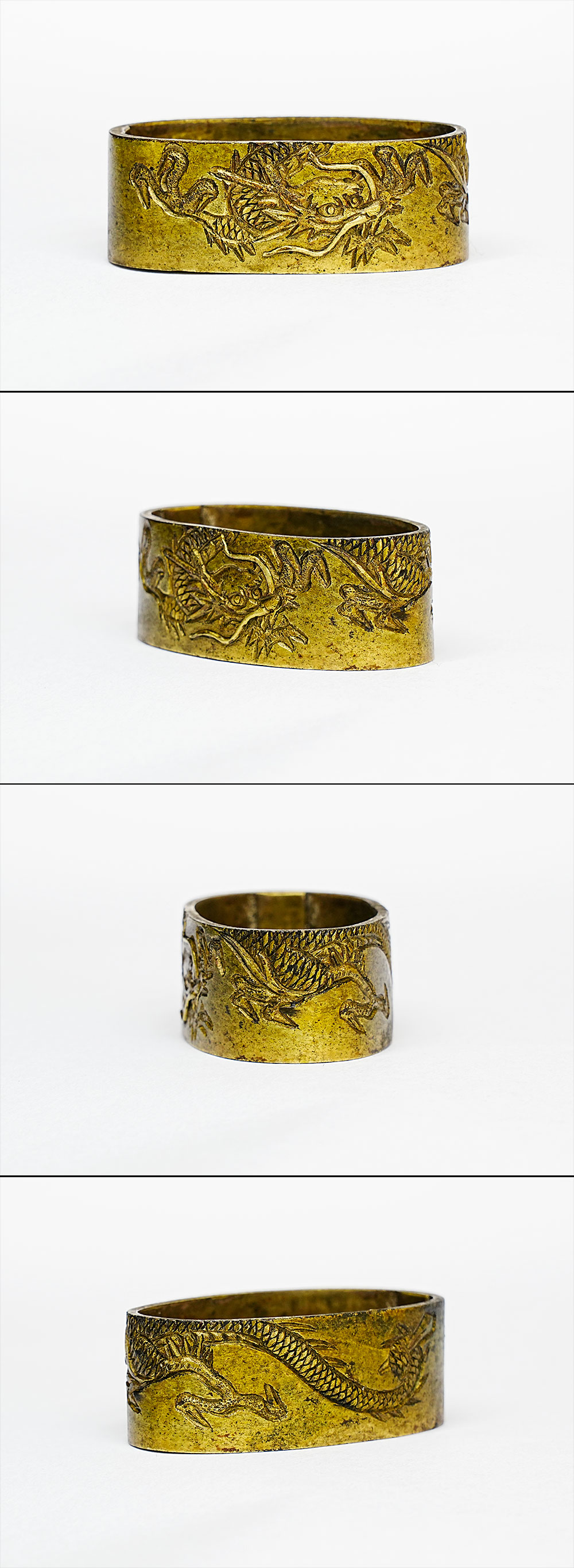 Fuchi-Kashira with Dragon Design, Soyo Saku — 3 of 5