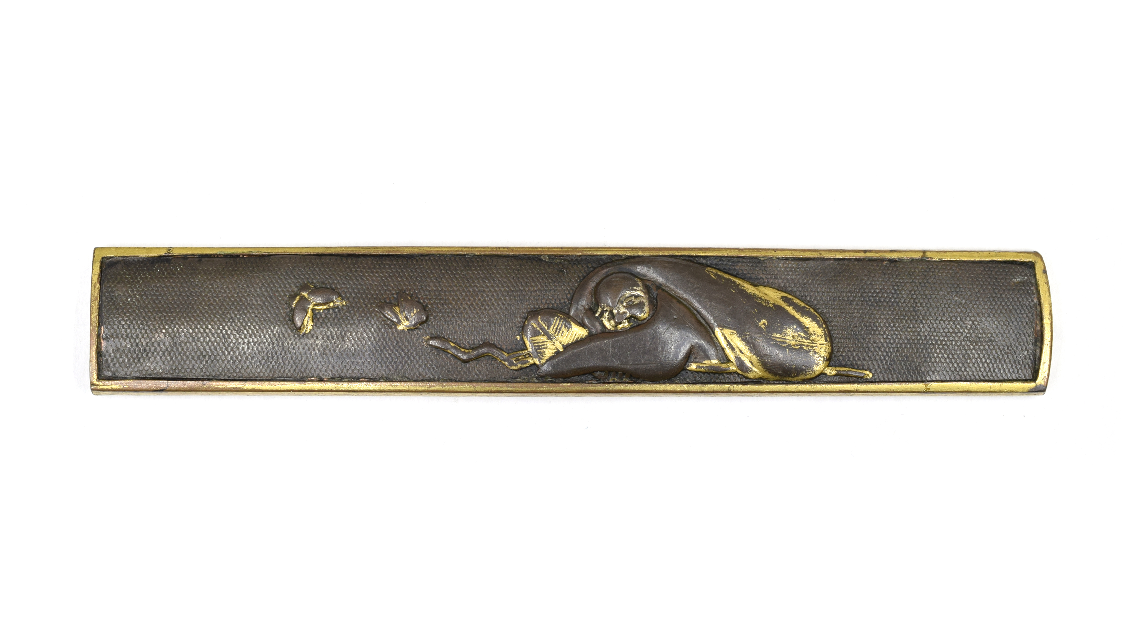 Kozuka: Hotei Resting with Butterflies - Mumei — 3 of 4