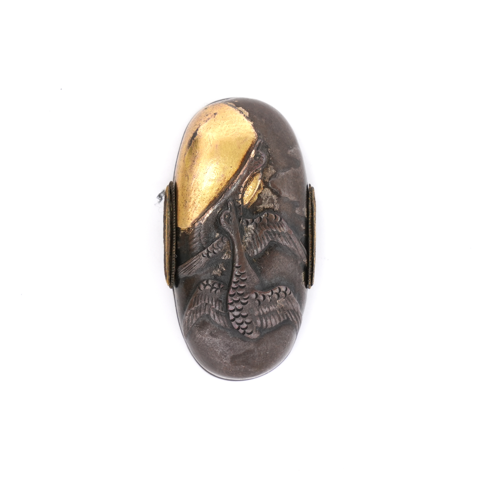 Fuchi-Kashira: Gander in Sunlight, Mumei — 3 of 7
