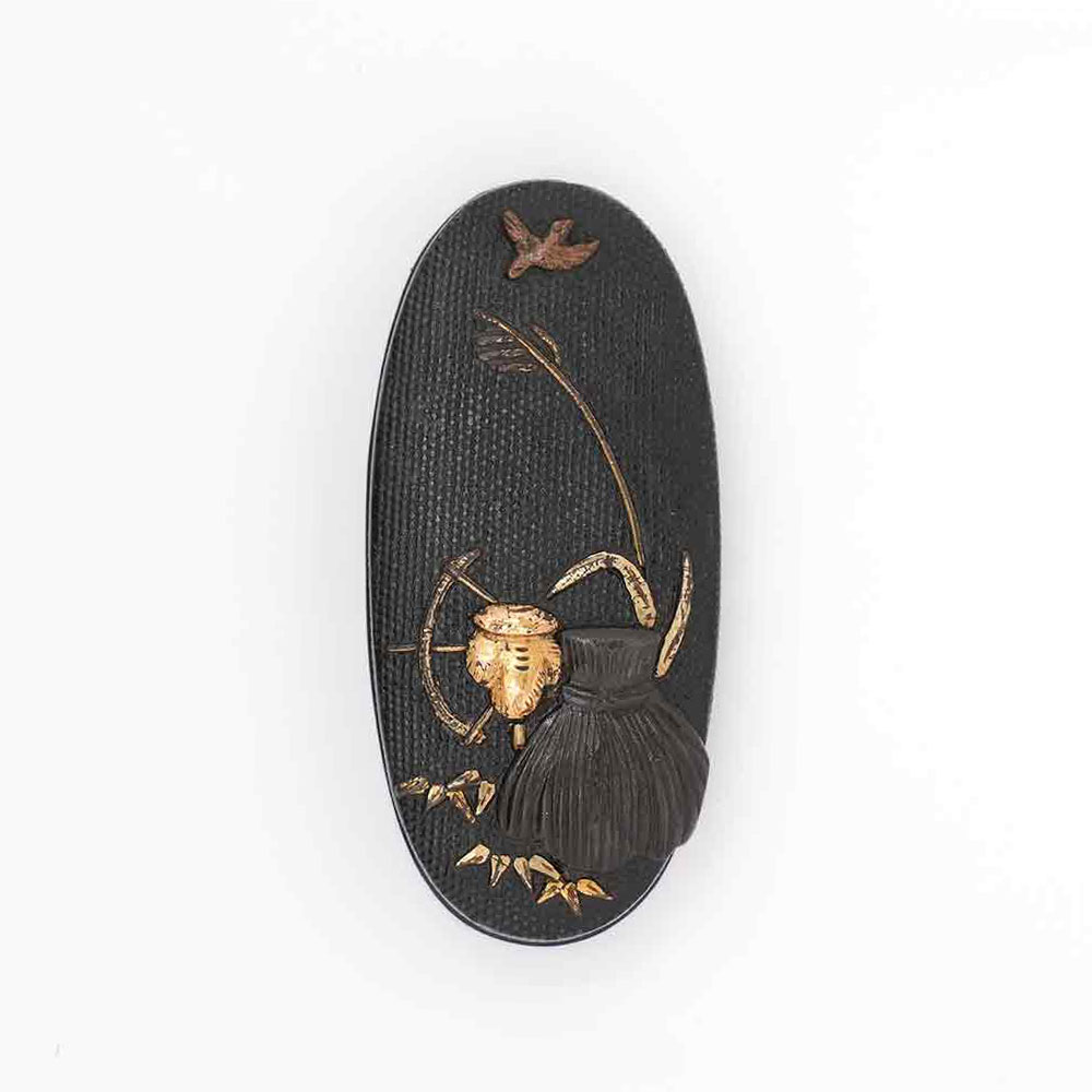 Fuchi-Kashira: Iwamoto Konkan - Straw Drying Design — 3 of 17