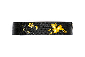 Fuchi Kashira: Maple and Deer Design, Mumei — 1 of 10