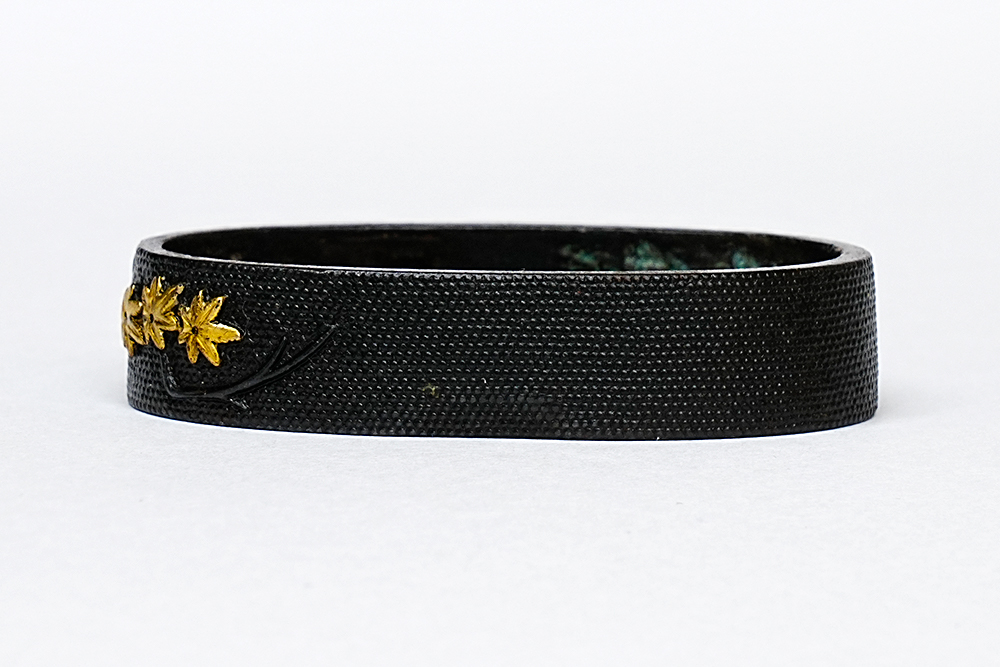 Fuchi Kashira: Maple and Deer Design, Mumei — 7 of 10