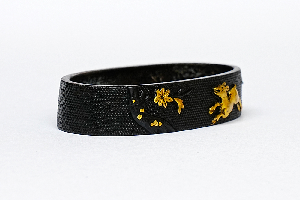 Fuchi Kashira: Maple and Deer Design, Mumei — 10 of 10