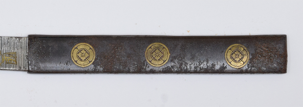 Kozuka with Maru ni Shihou Mokkou Mon (with blade tip) Mumei 16-049 — 3 of 6