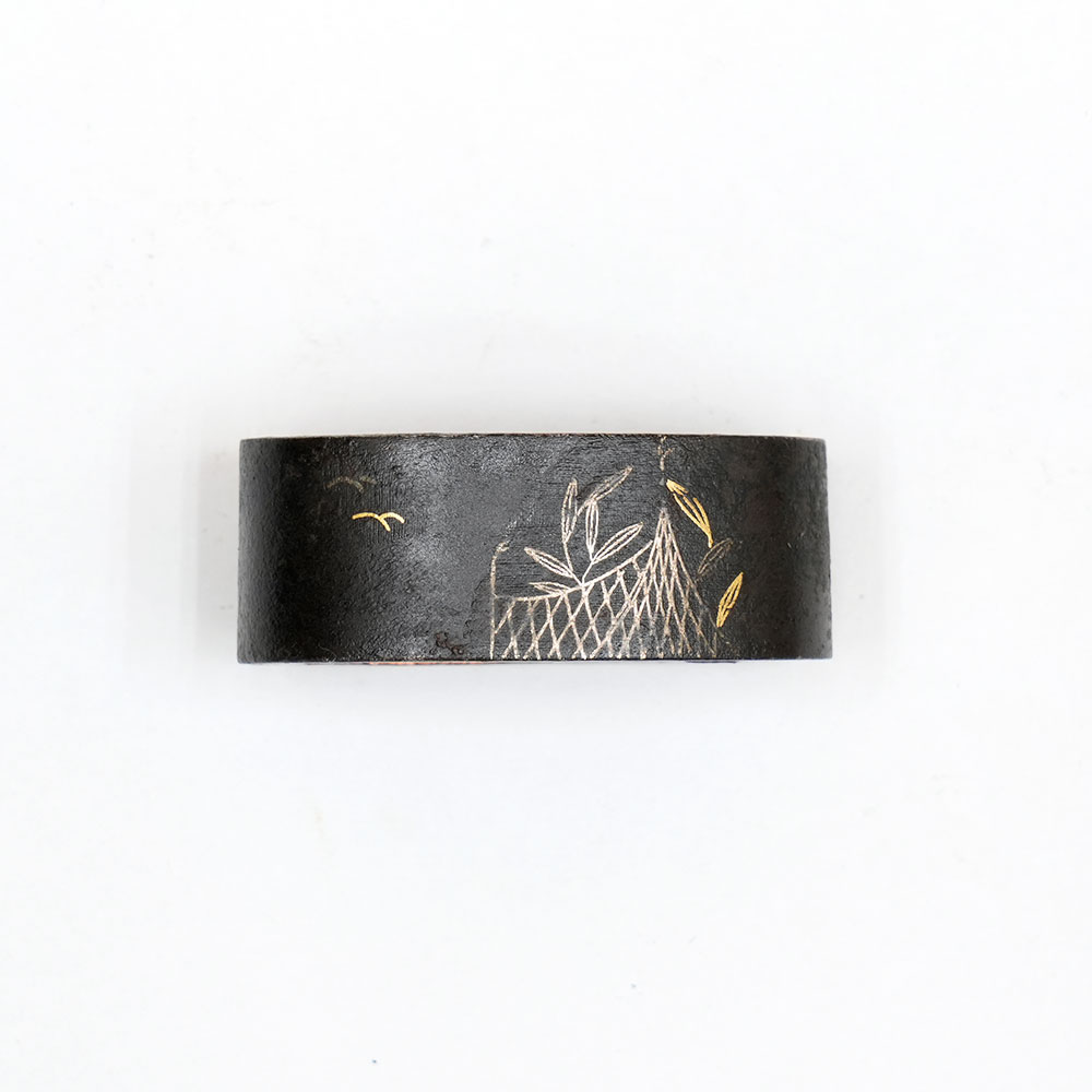 Fuchi Kashira: Net Fishing Design, Mumei — 2 of 7