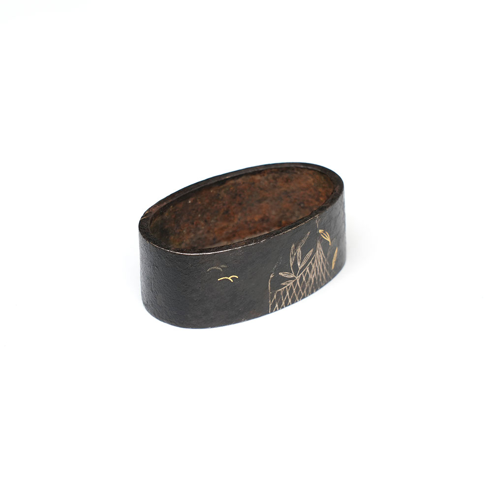 Fuchi Kashira: Net Fishing Design, Mumei — 4 of 7
