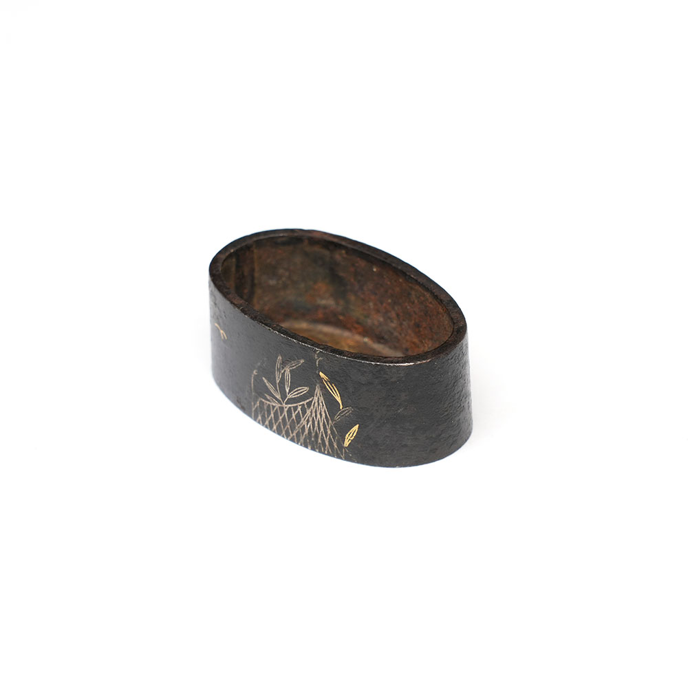 Fuchi Kashira: Net Fishing Design, Mumei — 5 of 7