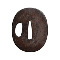 Plain Iron Tsuba, Mumei (Unsigned) 12-1115 — 1 of 3