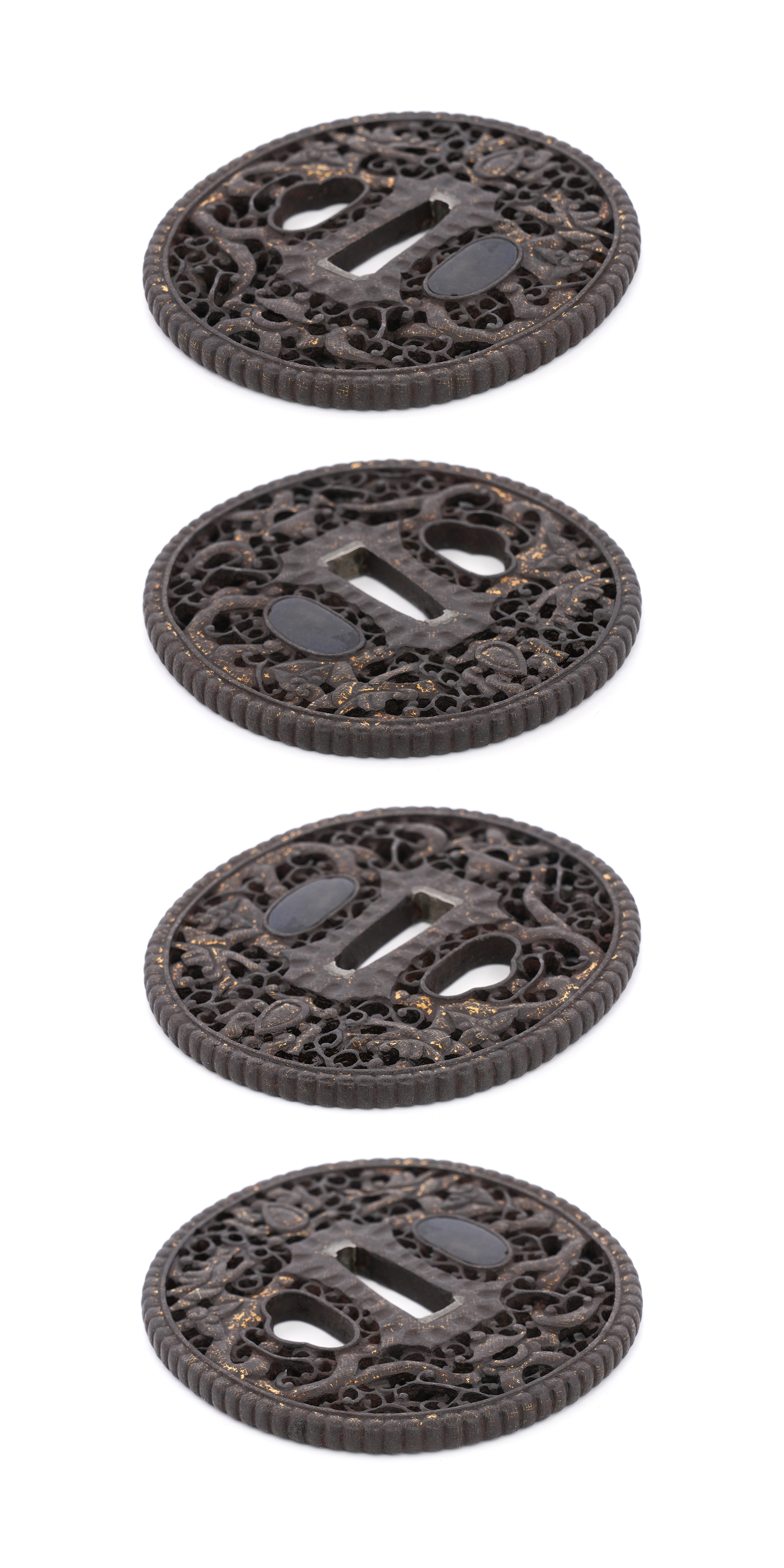 Tsuba: Twin Dragons and Arabesque Design, Mumei (Namban) — 10 of 10