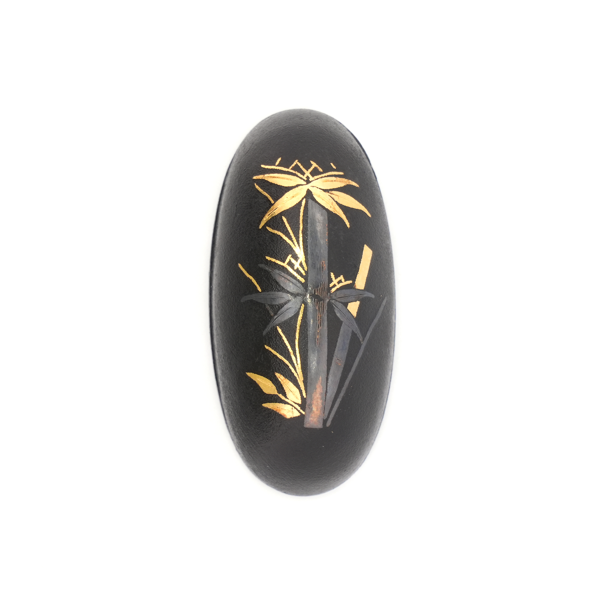 Bamboo Design Higo Fittings (Fuchi-Kashira, Tsuba, Kojiri, Menuki) - Mumei — 4 of 19