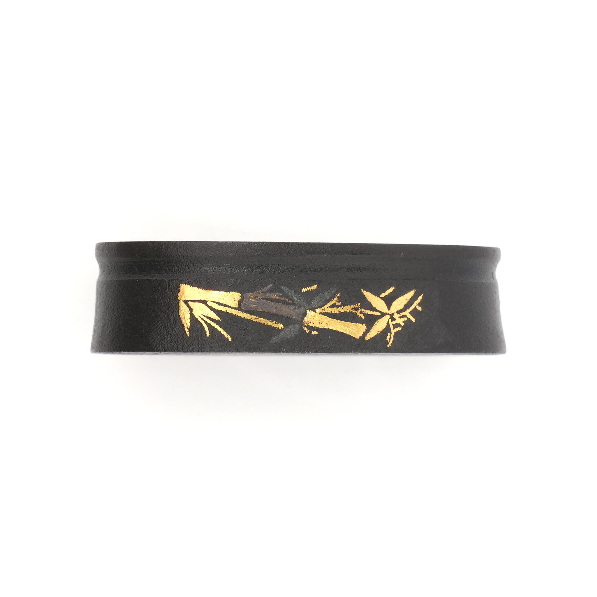 Bamboo Design Higo Fittings (Fuchi-Kashira, Tsuba, Kojiri, Menuki) - Mumei — 5 of 19