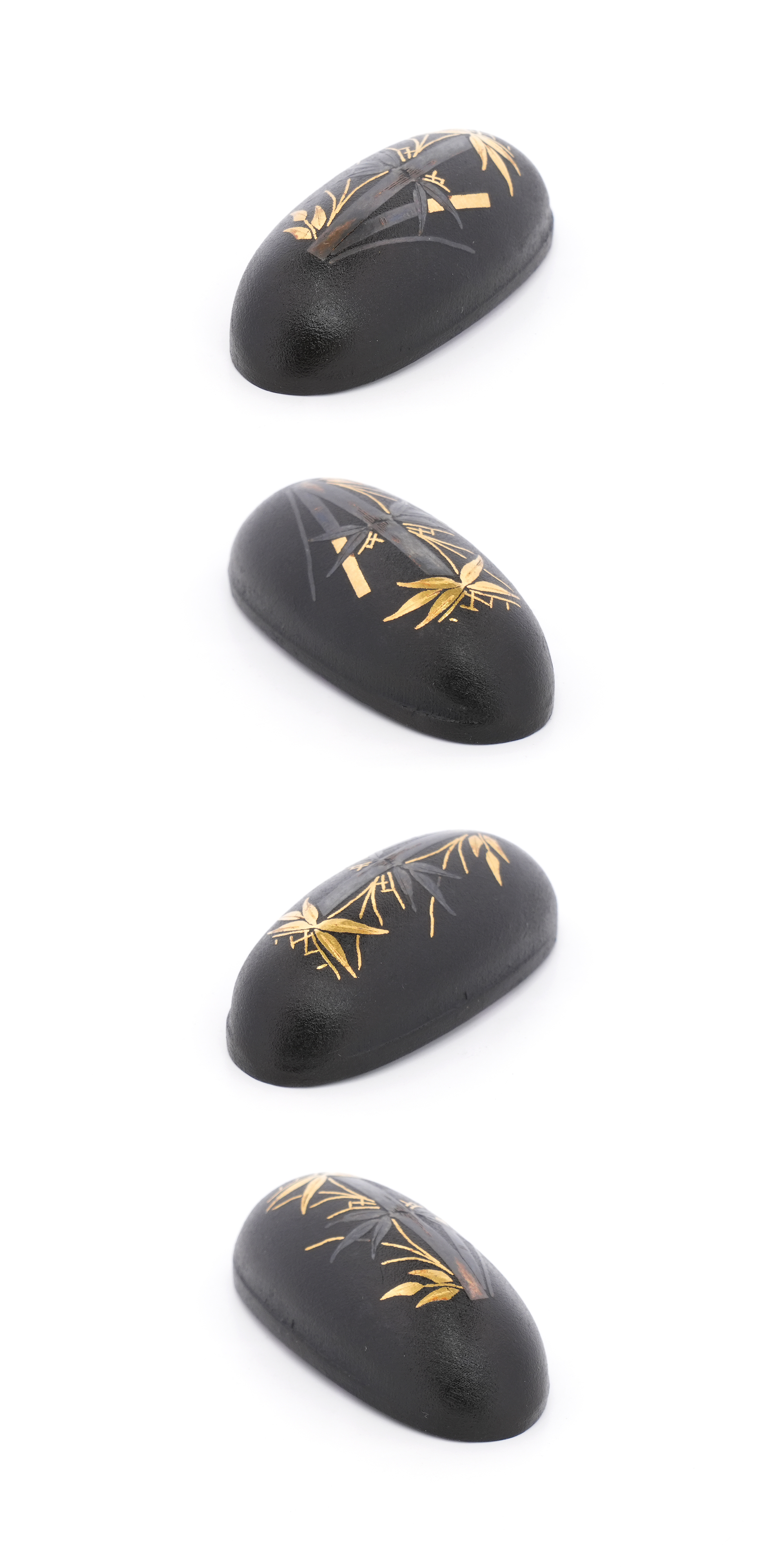 Bamboo Design Higo Fittings (Fuchi-Kashira, Tsuba, Kojiri, Menuki) - Mumei — 8 of 19