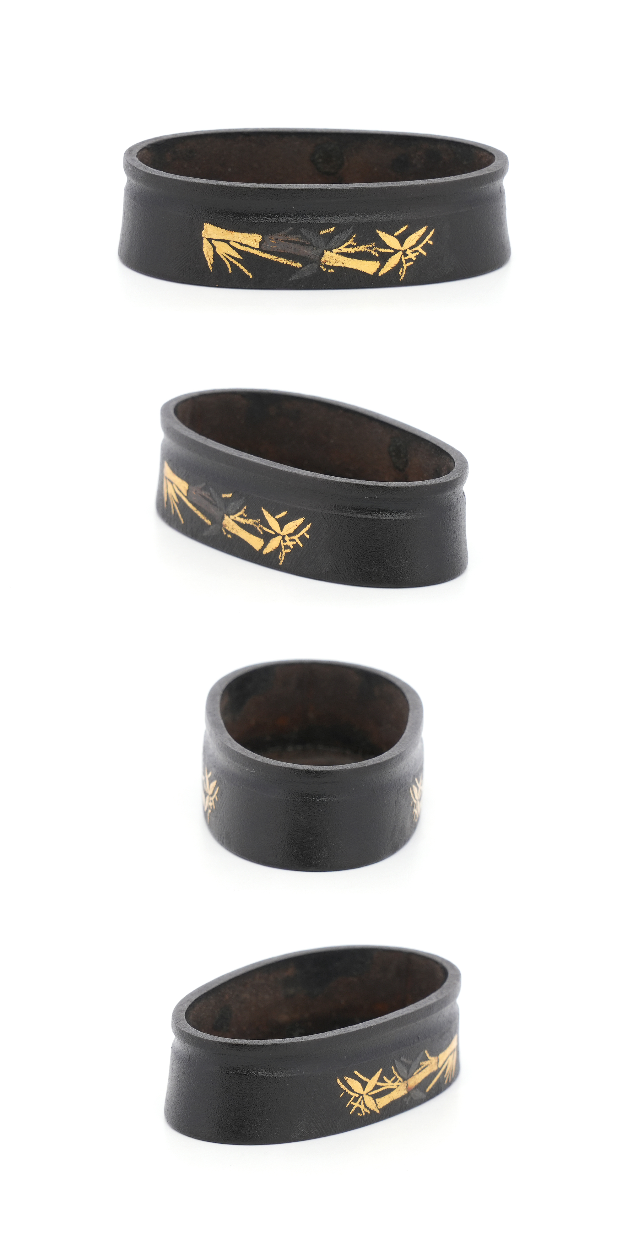 Bamboo Design Higo Fittings (Fuchi-Kashira, Tsuba, Kojiri, Menuki) - Mumei — 9 of 19