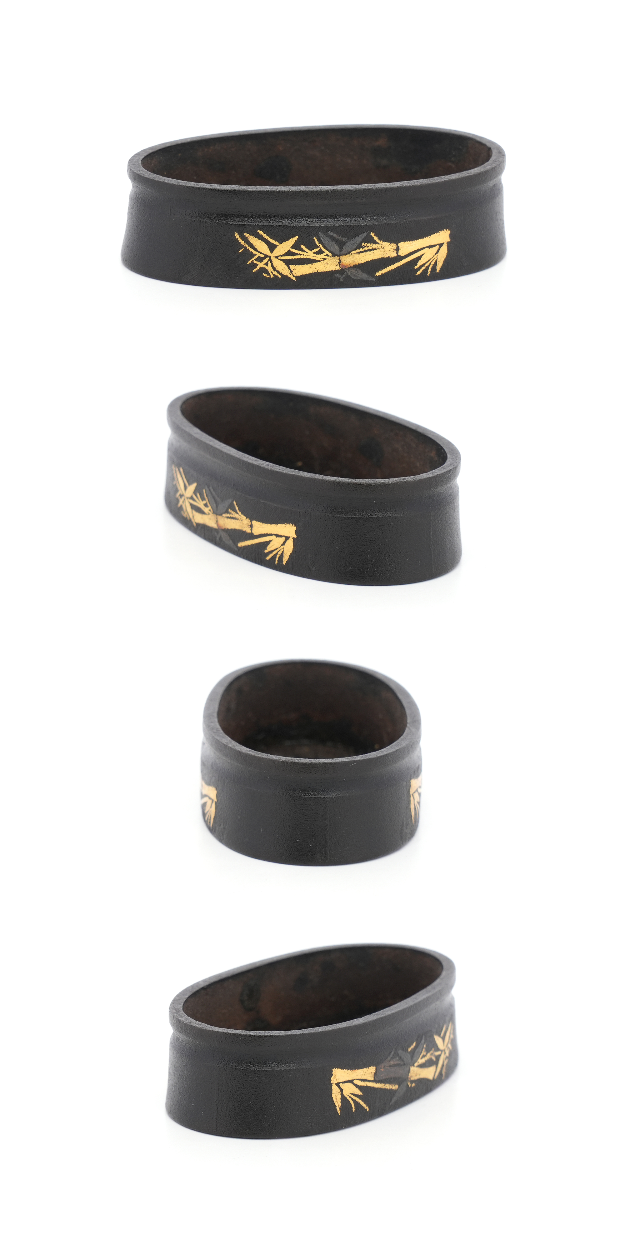 Bamboo Design Higo Fittings (Fuchi-Kashira, Tsuba, Kojiri, Menuki) - Mumei — 10 of 19