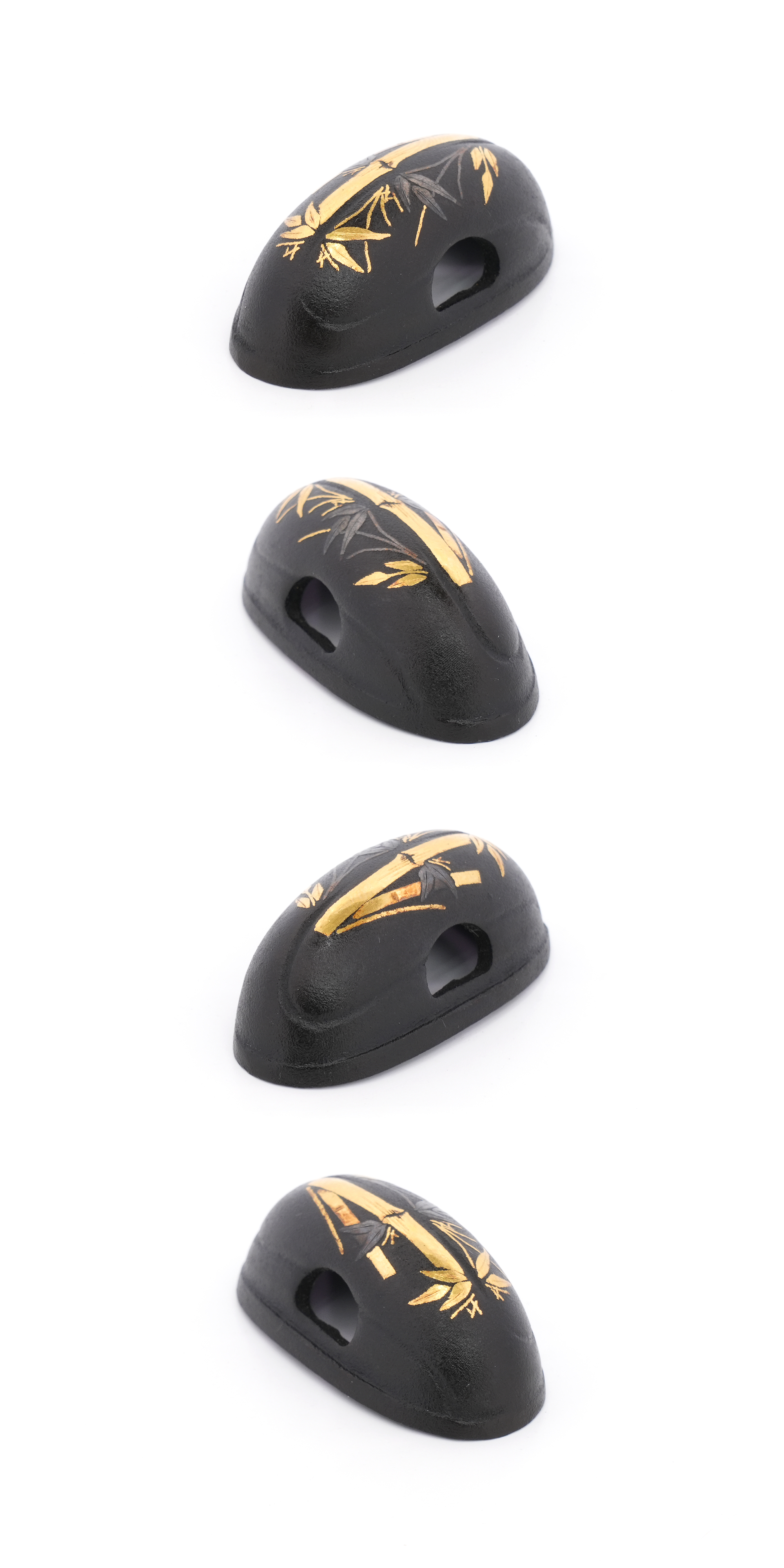 Bamboo Design Higo Fittings (Fuchi-Kashira, Tsuba, Kojiri, Menuki) - Mumei — 11 of 19