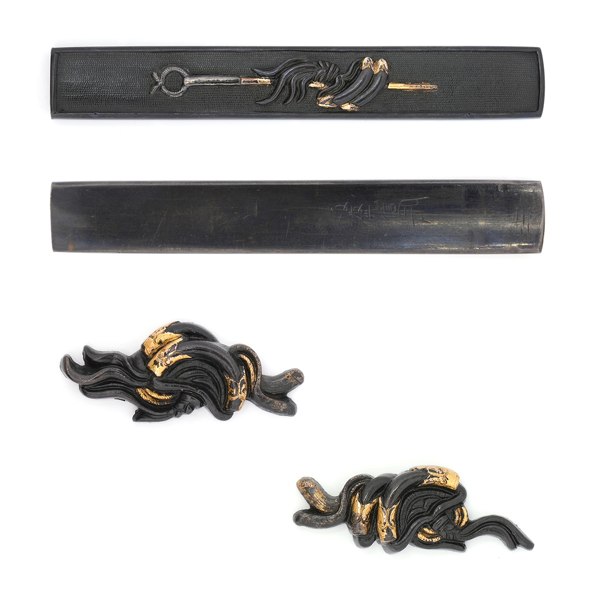 Horse Harness Design Futatokoro (Kozuka & Menuki) - Kozuka by Goto Mitsunobu (Kao), Menuki Mumei — 1 of 5