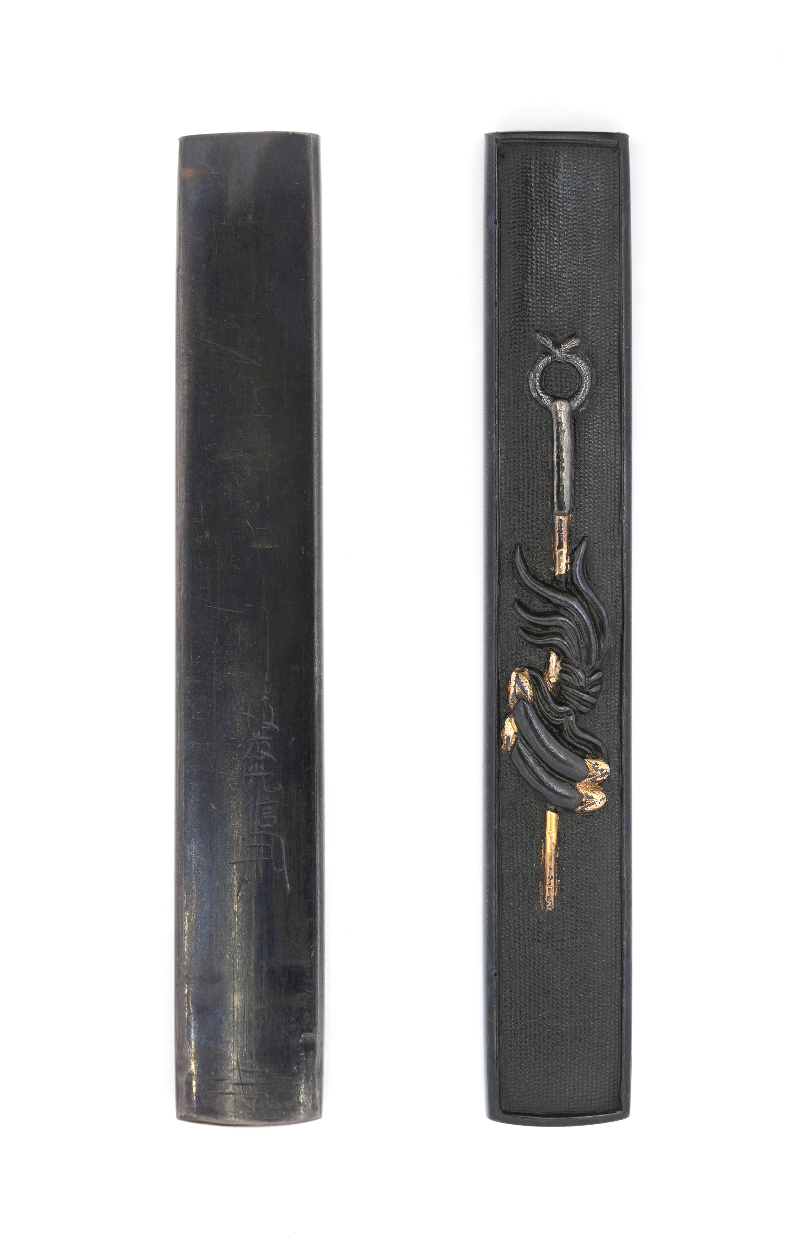 Horse Harness Design Futatokoro (Kozuka & Menuki) - Kozuka by Goto Mitsunobu (Kao), Menuki Mumei — 4 of 5