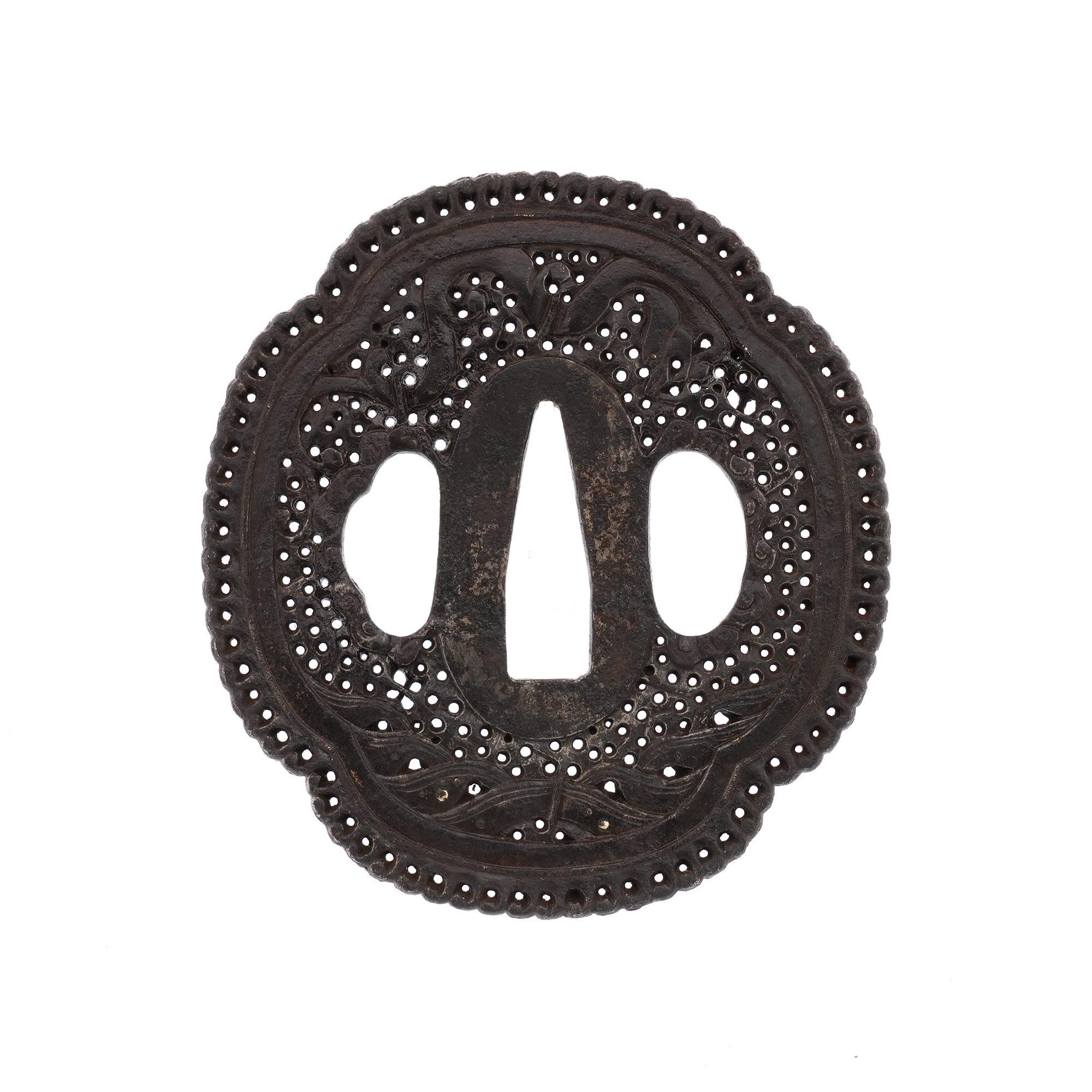 Tsuba: Wave and Dragon Design, Mumei (Nanban) — 3 of 8