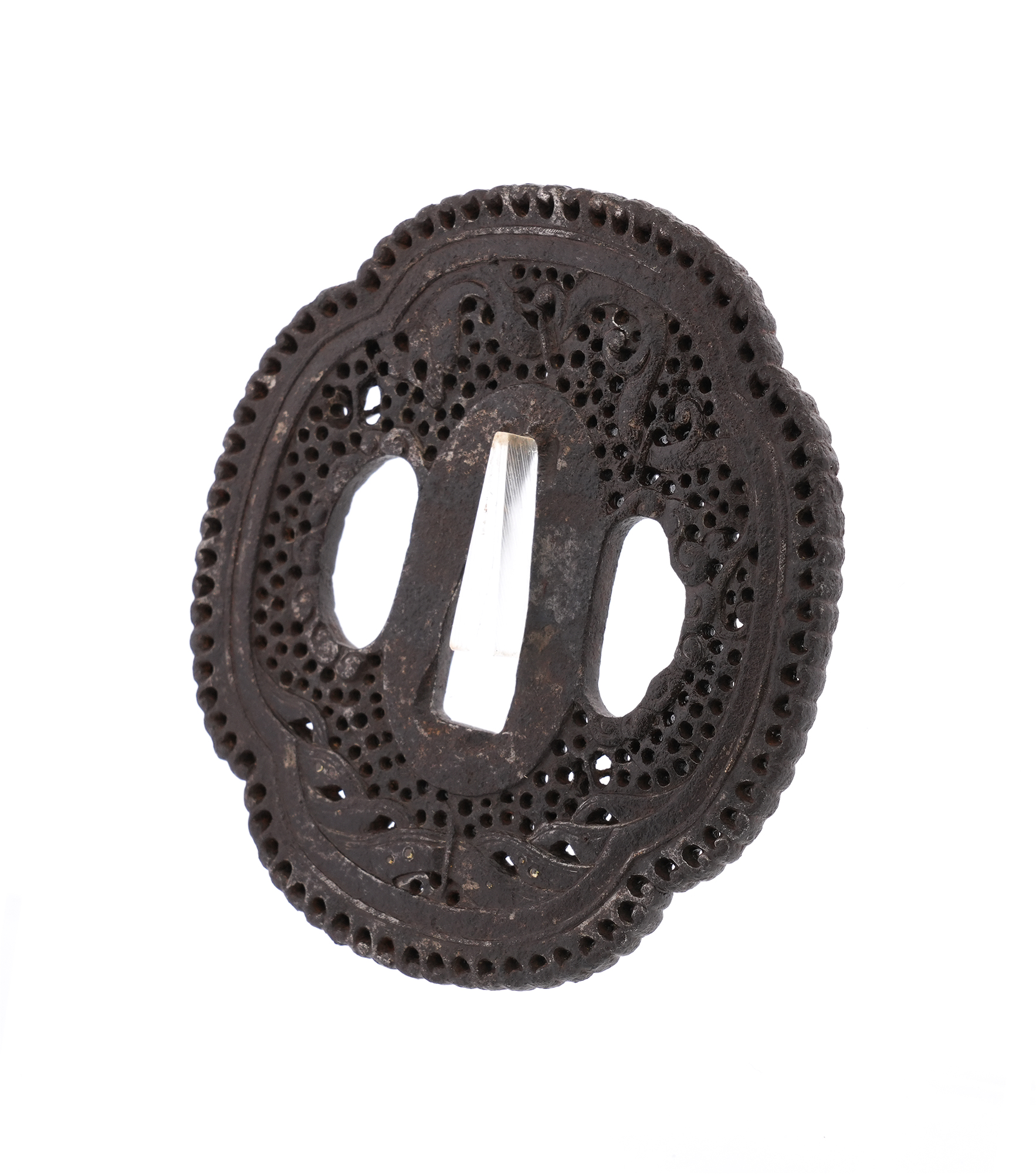 Tsuba: Wave and Dragon Design, Mumei (Nanban) — 4 of 8