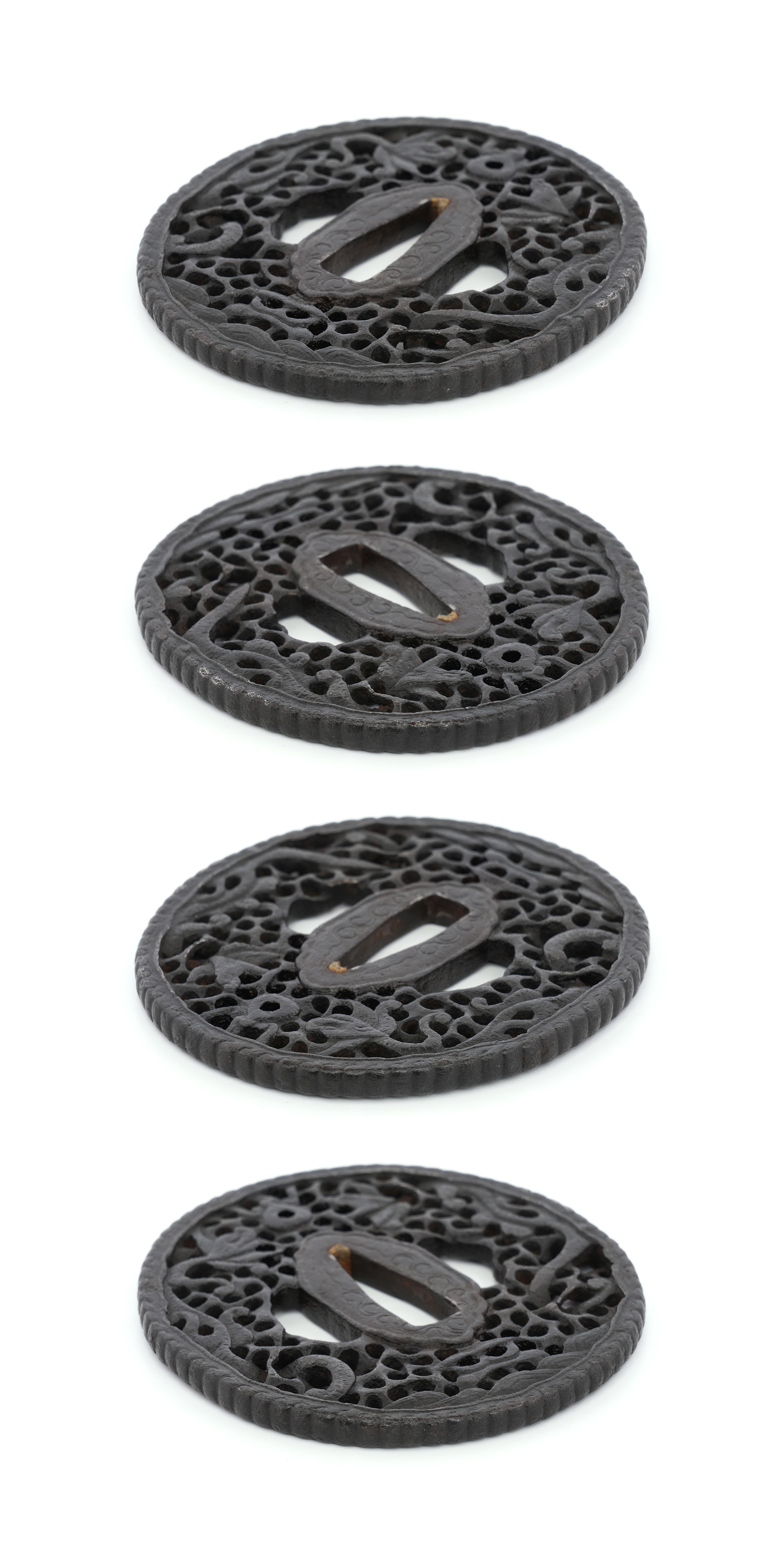 Tsuba with Dragon and Arabesque Design, Mumei (Nanban) — 8 of 9