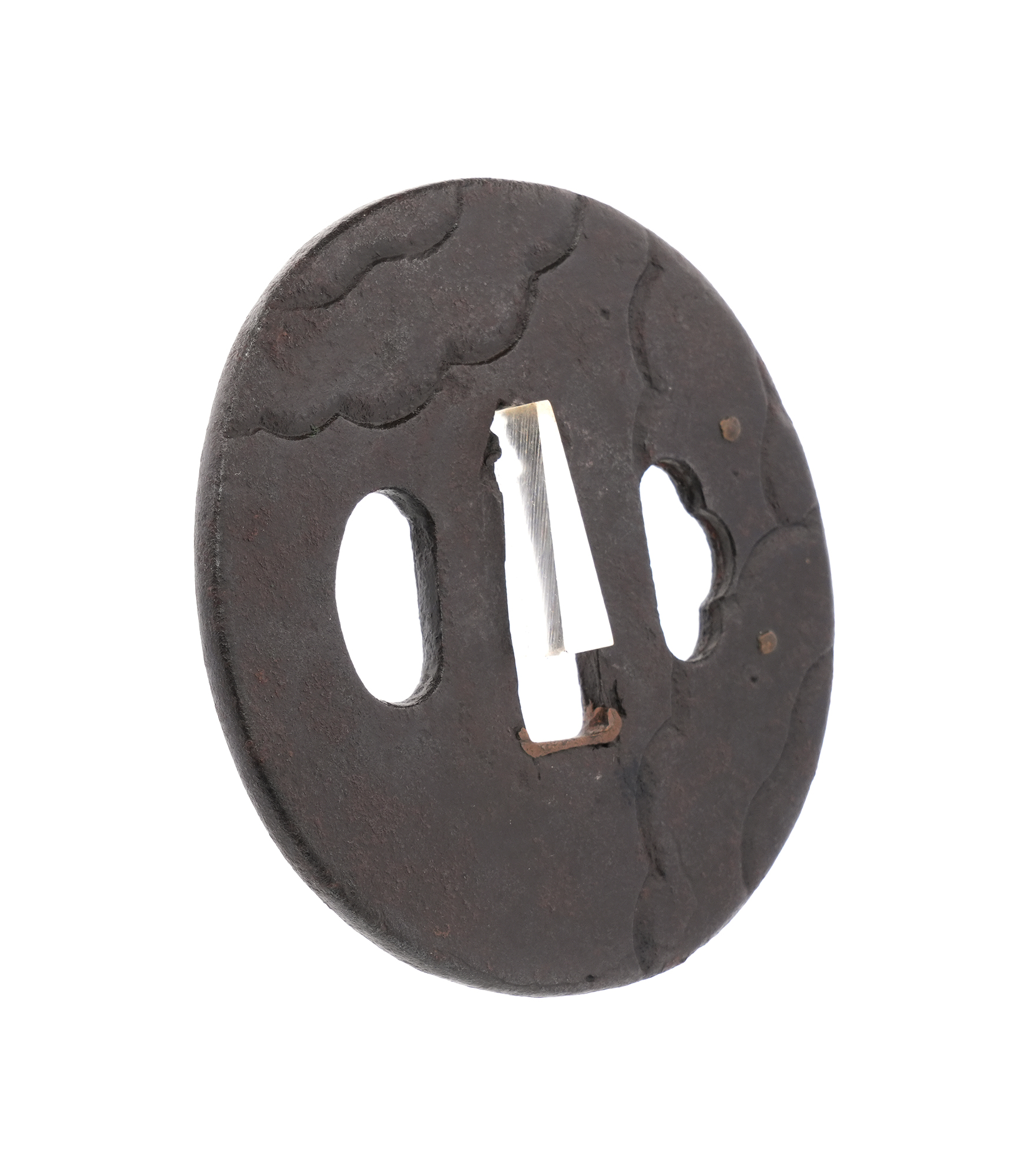 Tsuba with Continuous Cloud Design, Unsigned - Mumei - 12-1553 — 4 of 6