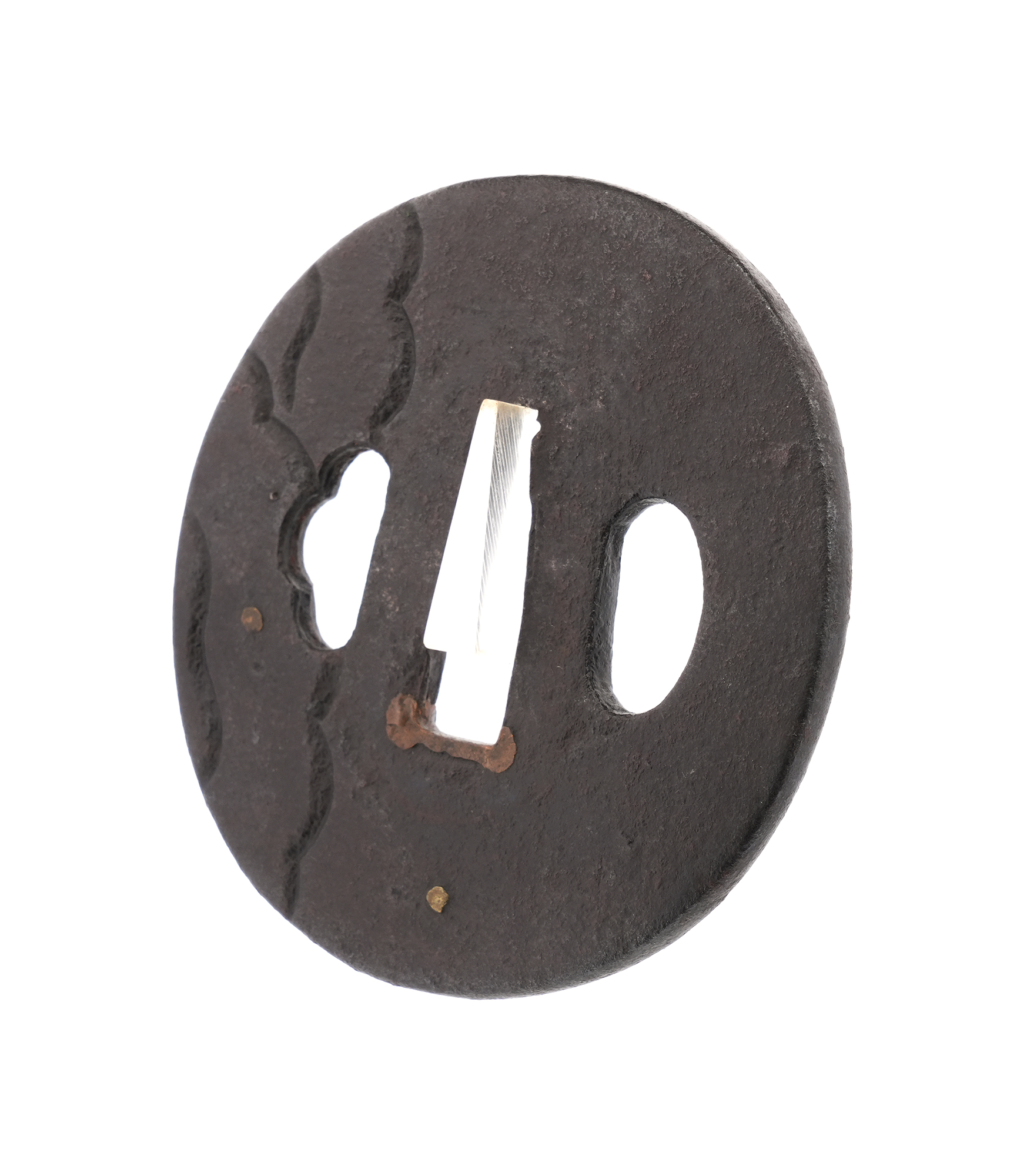 Tsuba with Continuous Cloud Design, Unsigned - Mumei - 12-1553 — 5 of 6