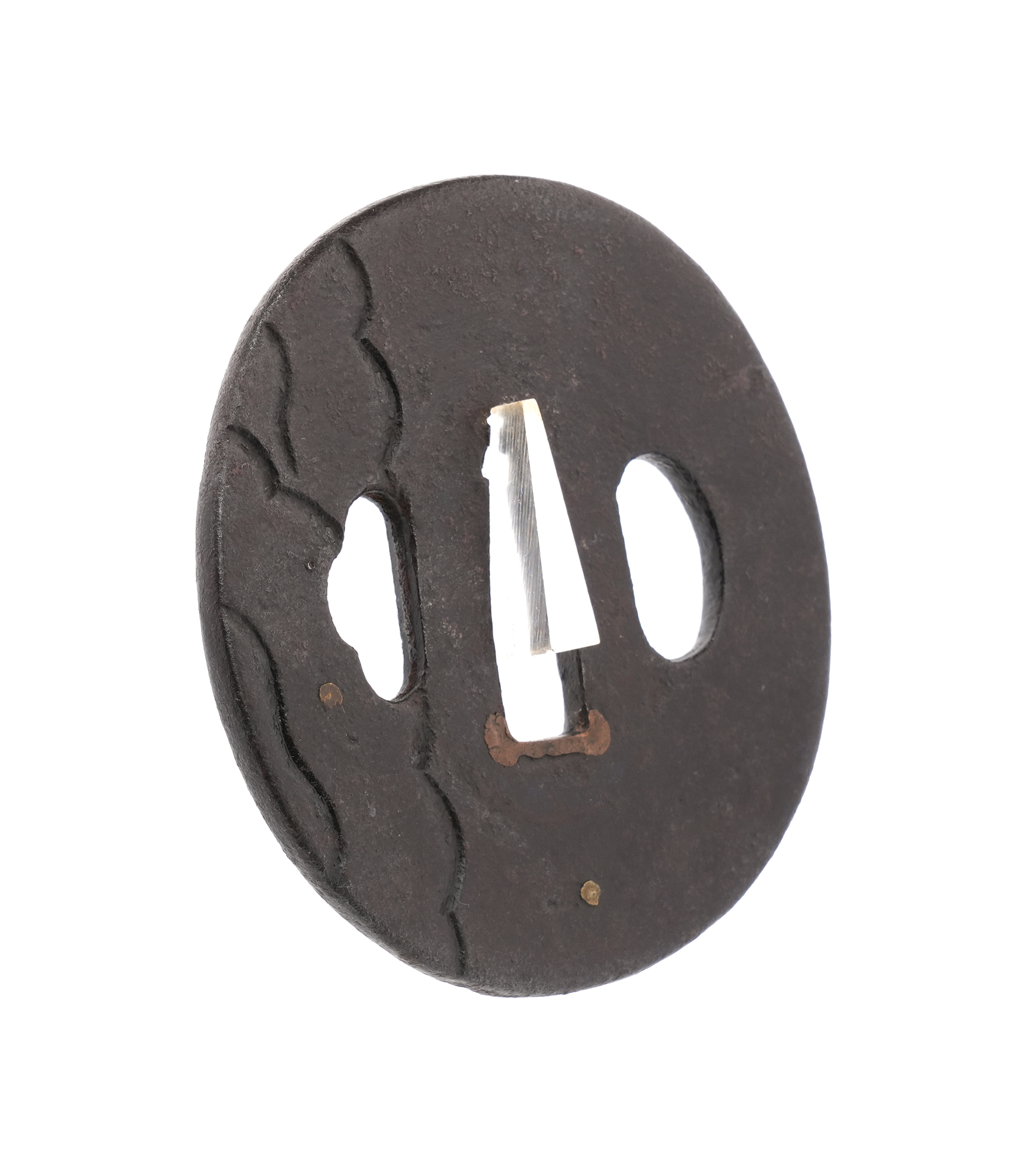 Tsuba with Continuous Cloud Design, Unsigned - Mumei - 12-1553 — 6 of 6