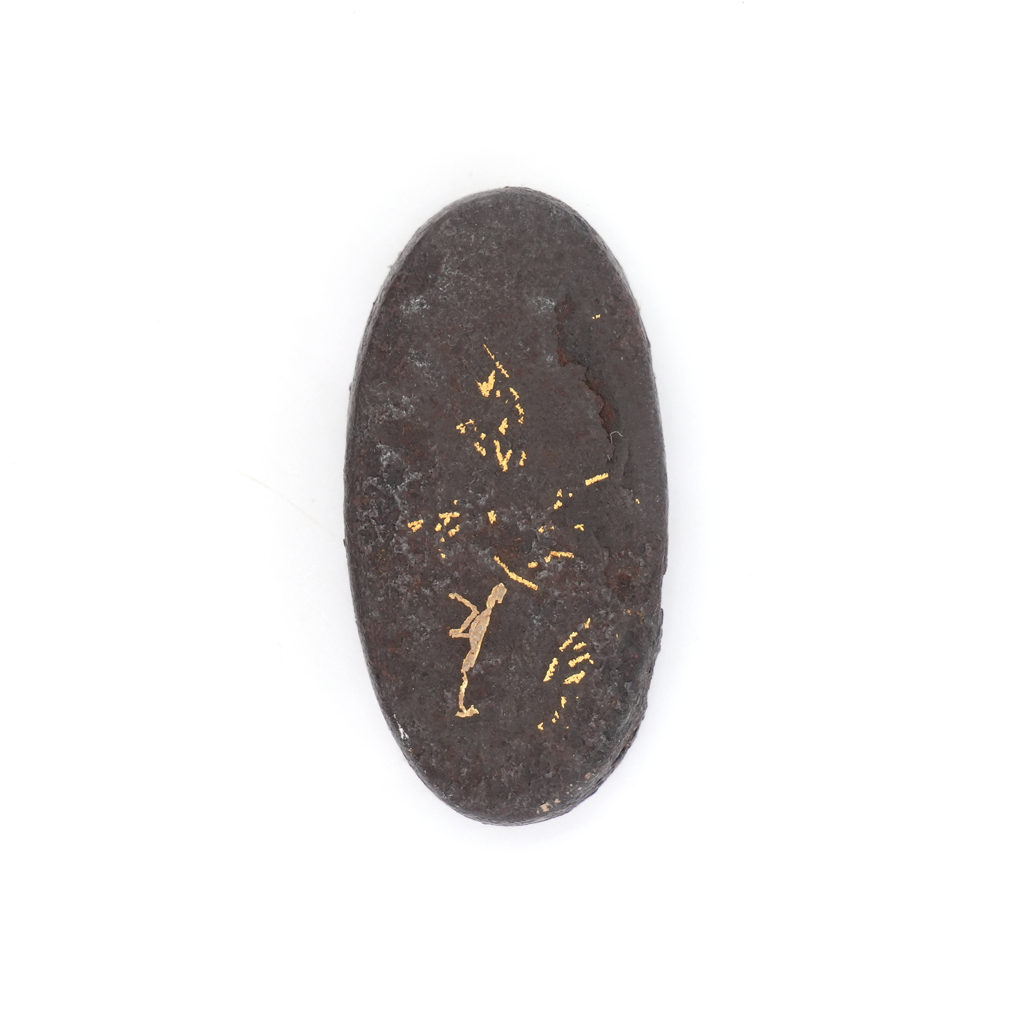 Fuchi-Kashira with Leaf Design - Mumei — 3 of 8