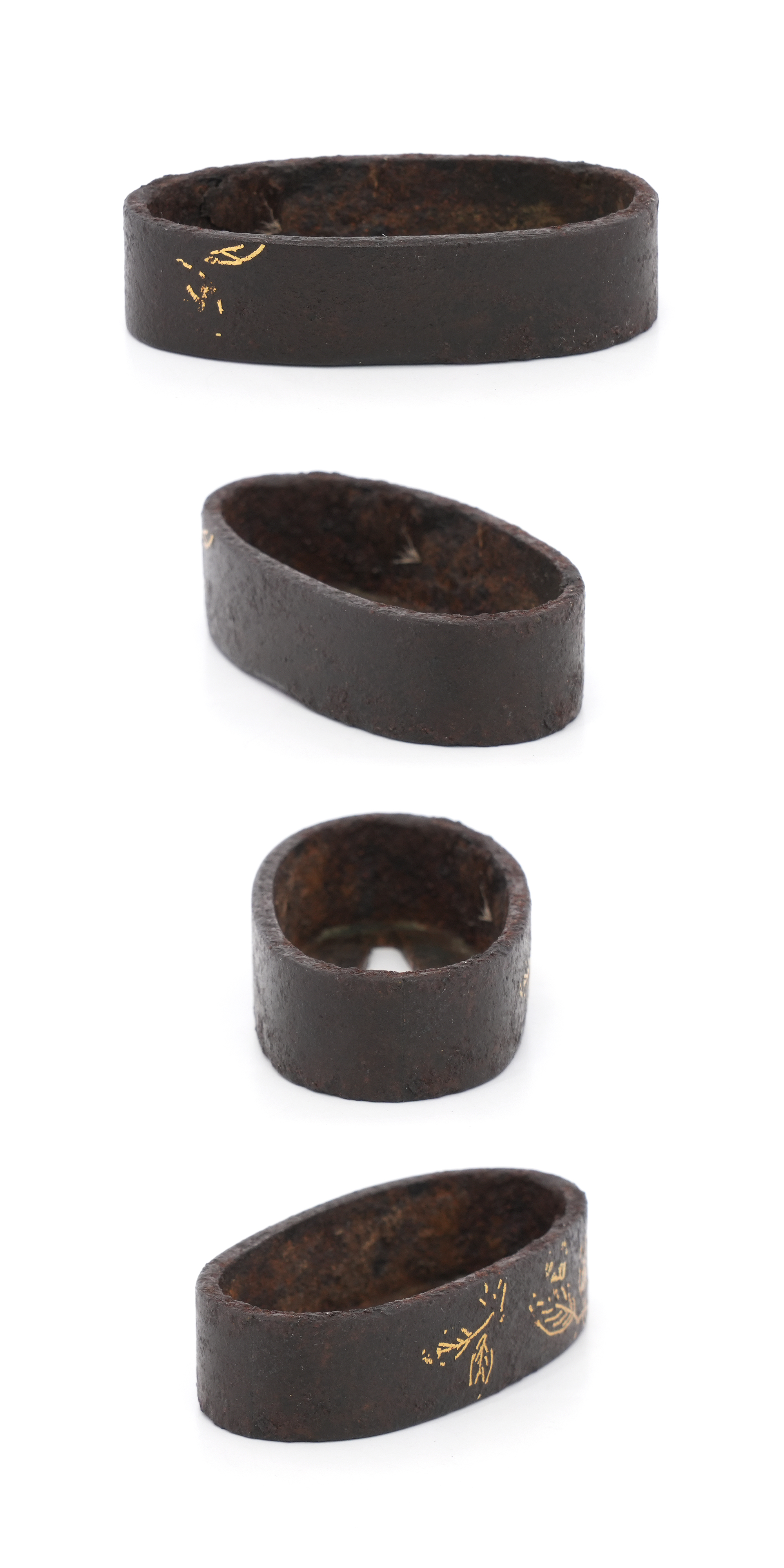 Fuchi-Kashira with Leaf Design - Mumei — 8 of 8