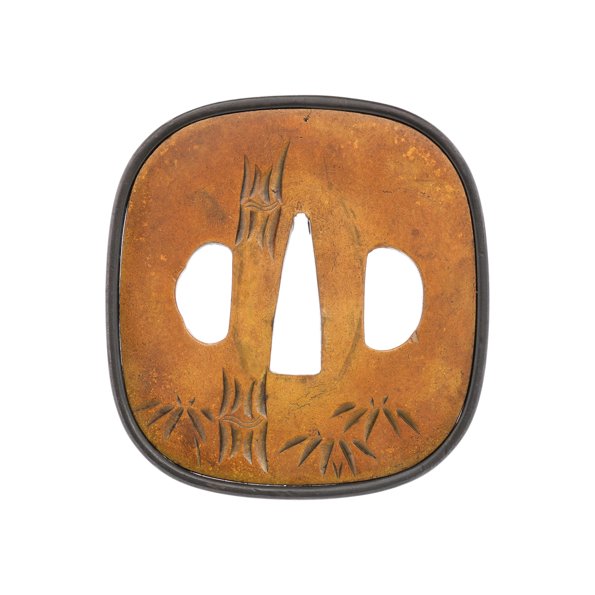 Tsuba: Bamboo and Tiger Design, Mumei (Shonai) — 2 of 9
