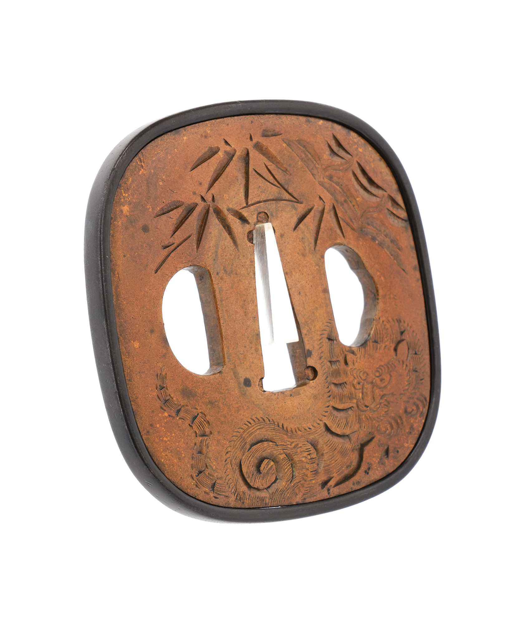 Tsuba: Bamboo and Tiger Design, Mumei (Shonai) — 4 of 9