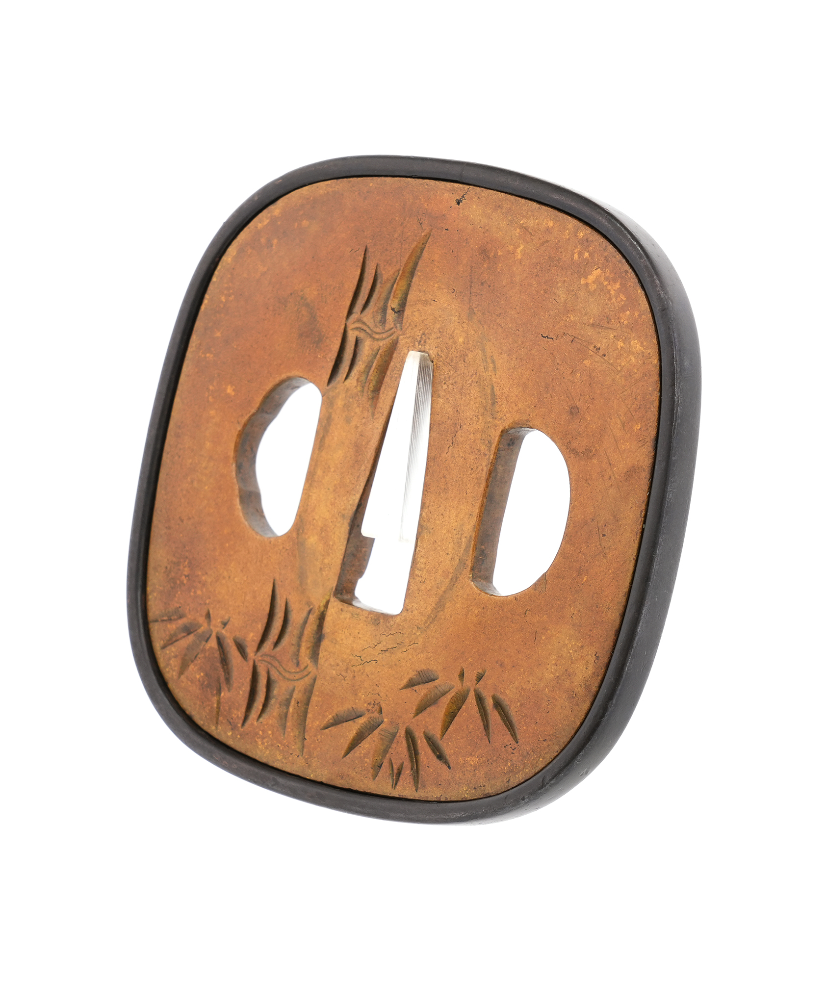 Tsuba: Bamboo and Tiger Design, Mumei (Shonai) — 5 of 9