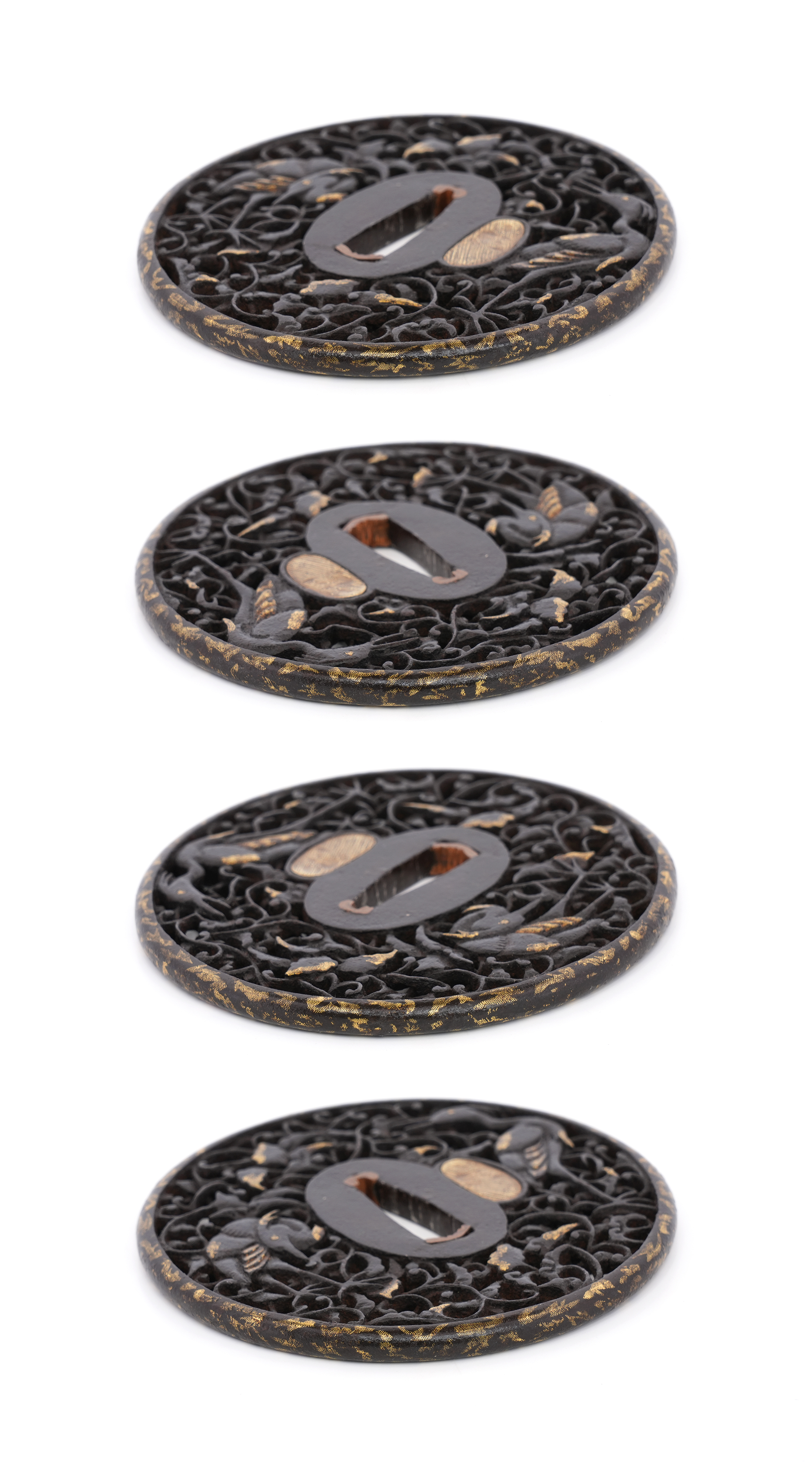 Tsuba: Heron and Arabesque Openwork, Mumei (Namban) — 10 of 10