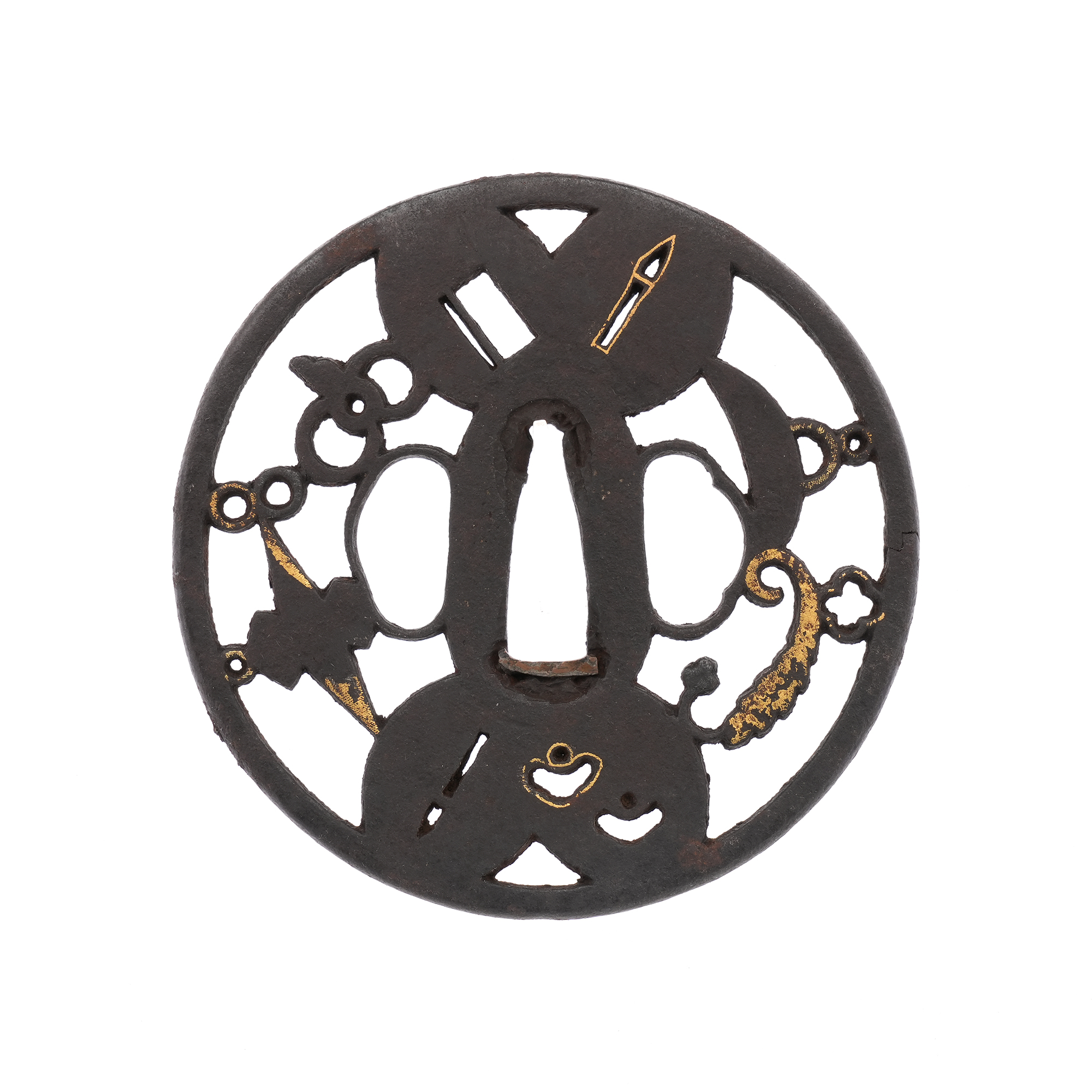 Tsuba: Various Mon Scattered Openwork Design - Mumei — 2 of 7
