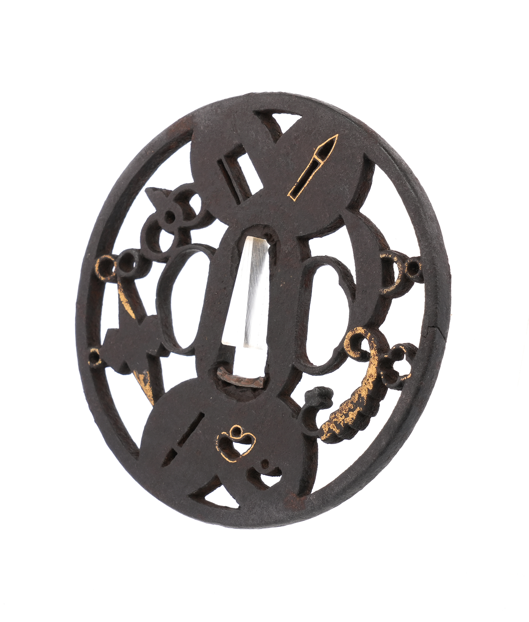 Tsuba: Various Mon Scattered Openwork Design - Mumei — 4 of 7