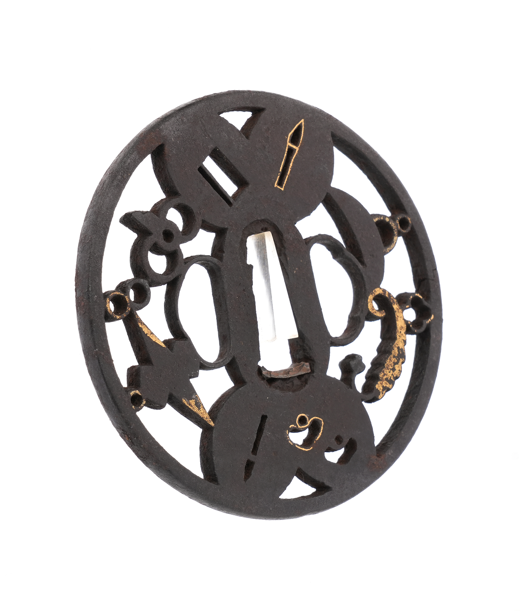 Tsuba: Various Mon Scattered Openwork Design - Mumei — 5 of 7