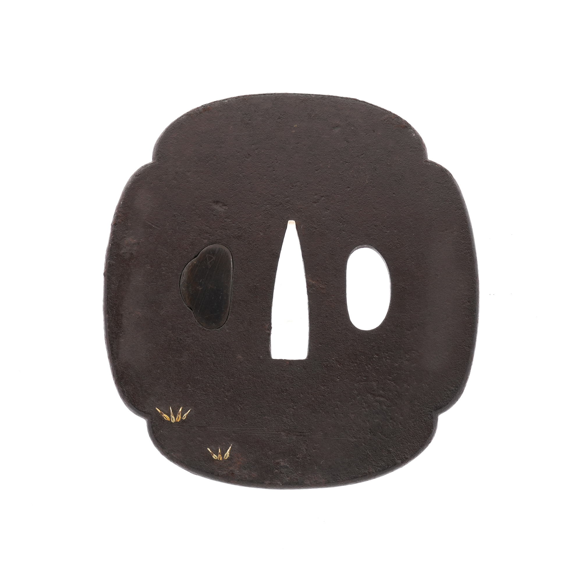 Tsuba with Cranes Design, Mumei (Mito) — 2 of 8