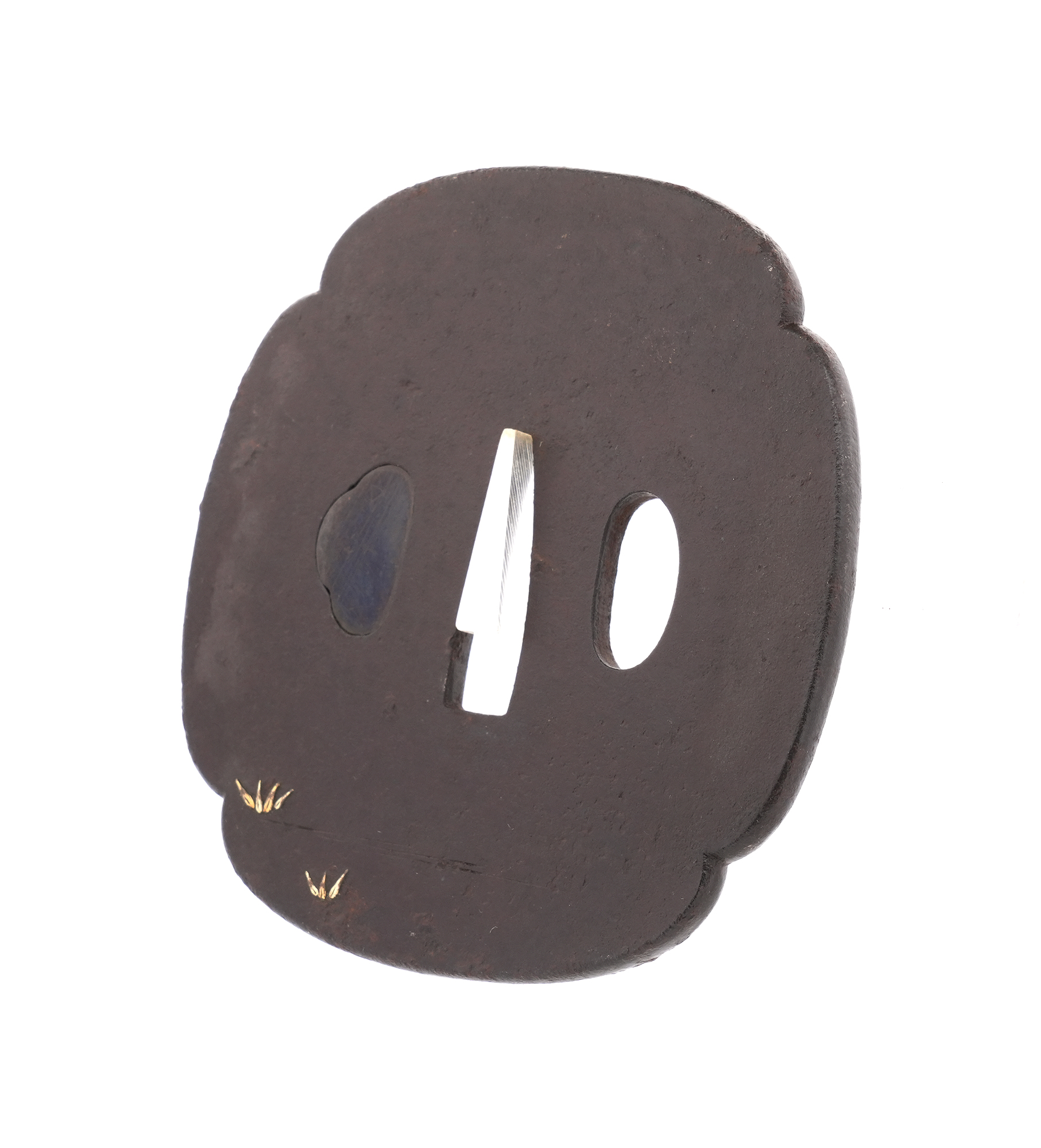 Tsuba with Cranes Design, Mumei (Mito) — 5 of 8